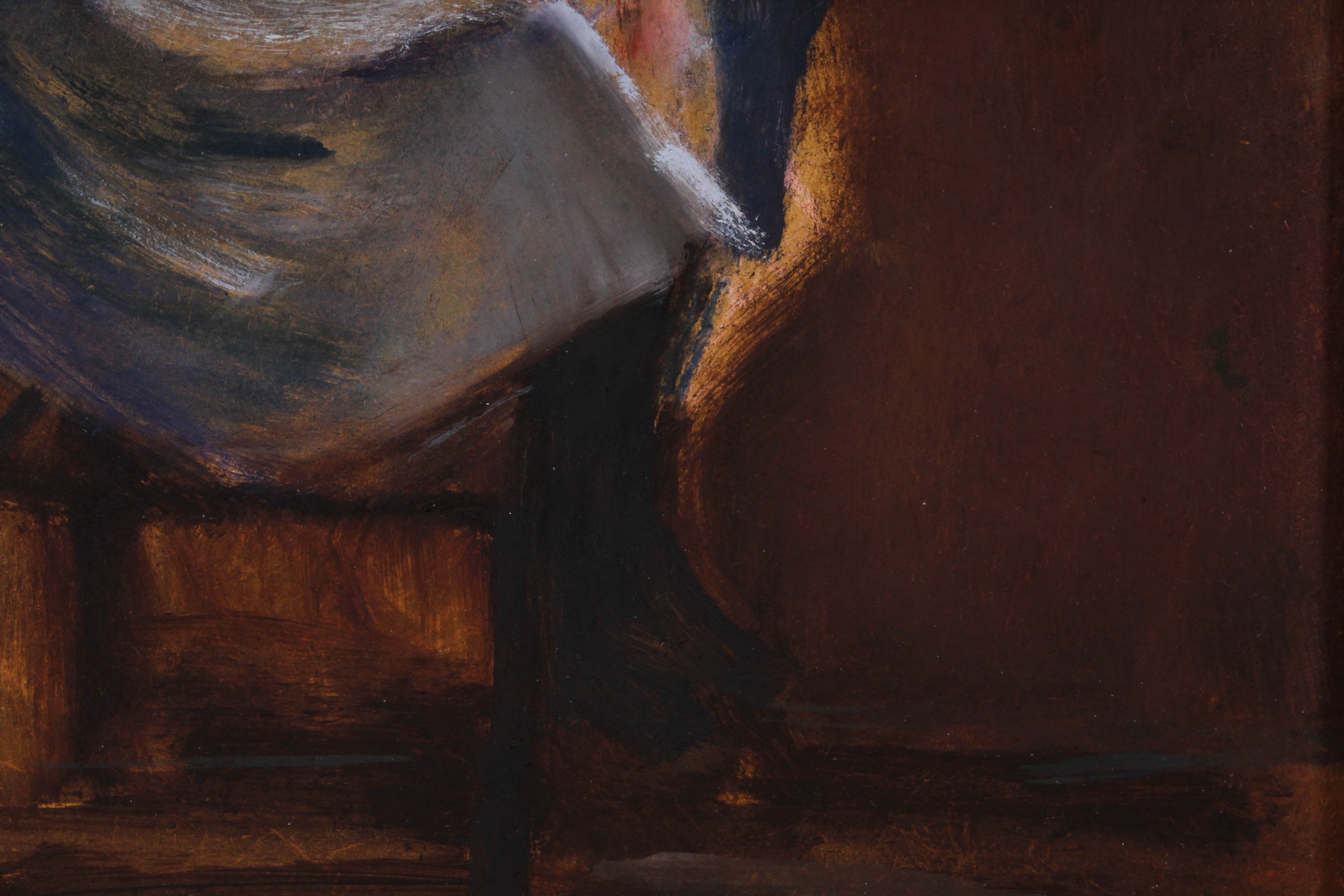 Marcus Signed 1995 Impressionist Acrylic Painting on Board