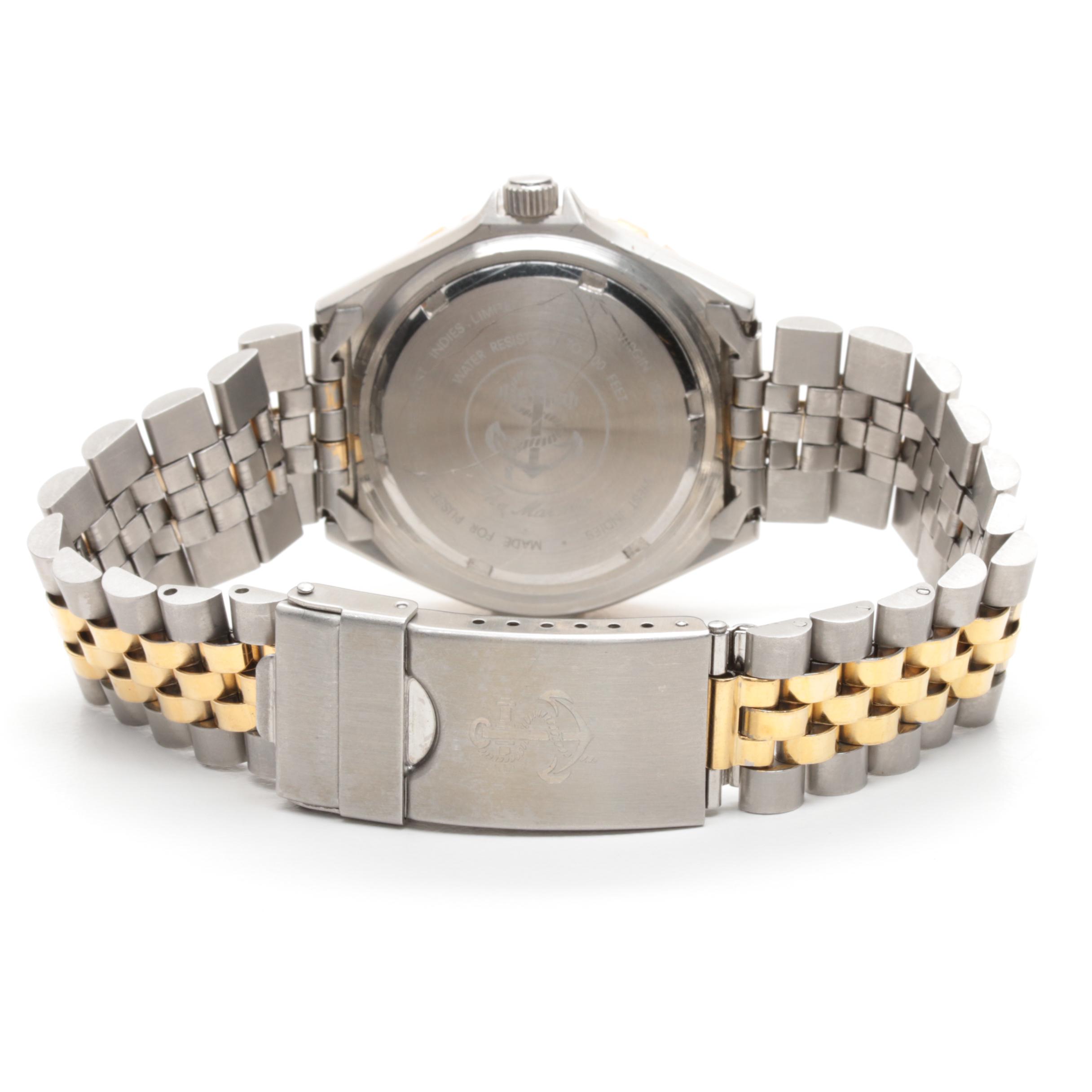 Pusser's Rum Stainless Steel Nautical Flag Watch