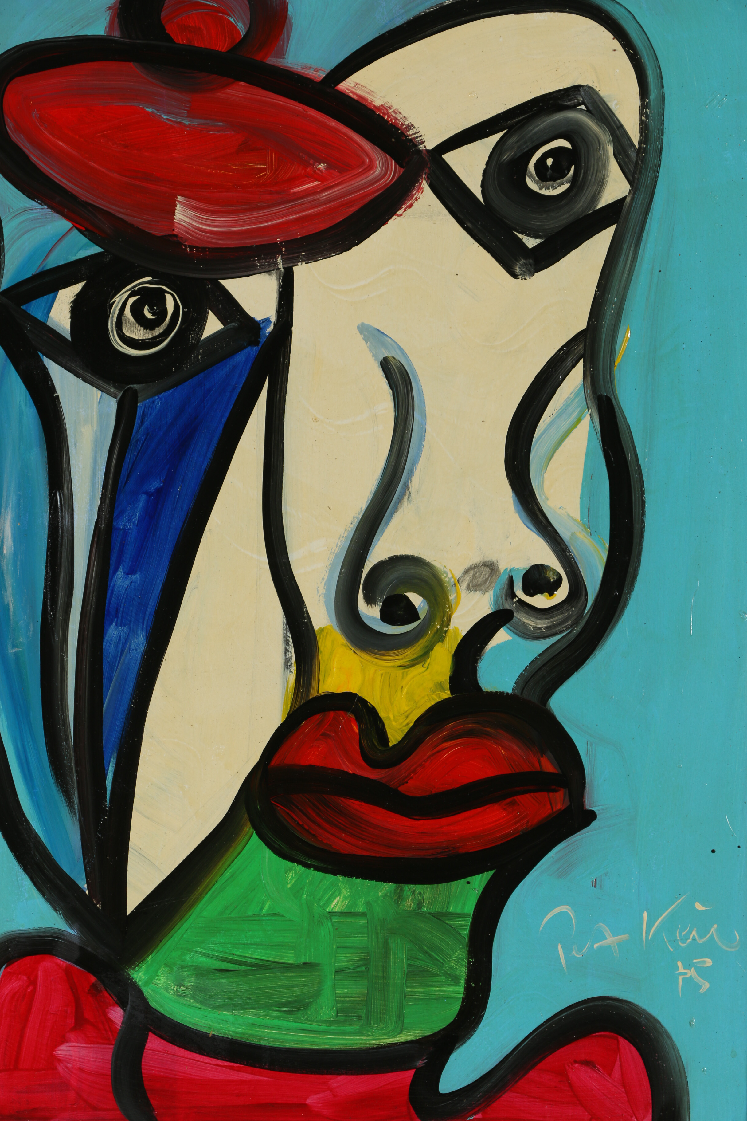 Peter Keil Acrylic Painting "The Sailor (Pablo Picasso)"