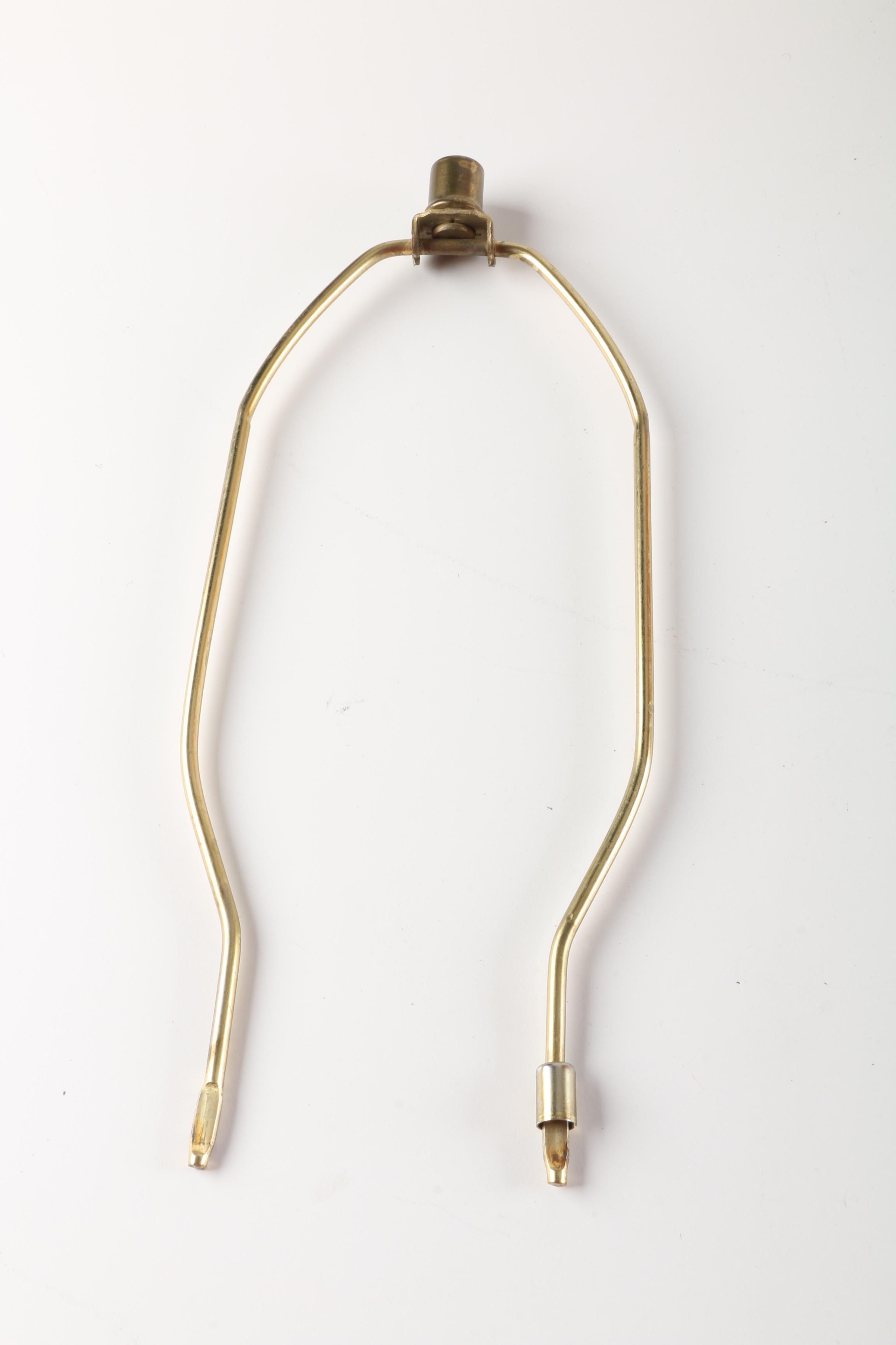 Hand-Pained Amber Glass Table Lamp with Interior Lighting by EF & EF Industries