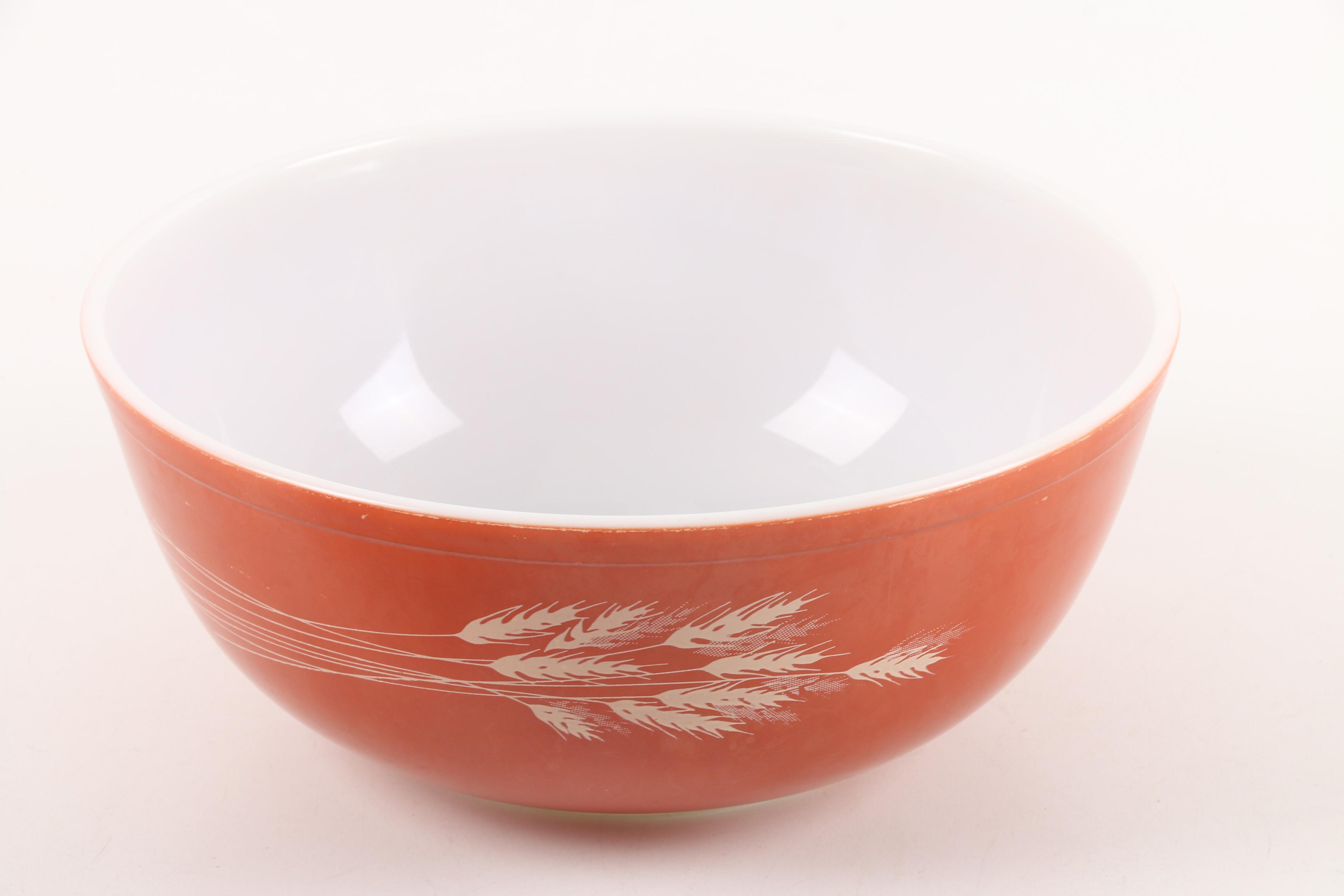 Vintage Pyrex "Autumn Harvest" Nesting Bowls Circa 1979-1986