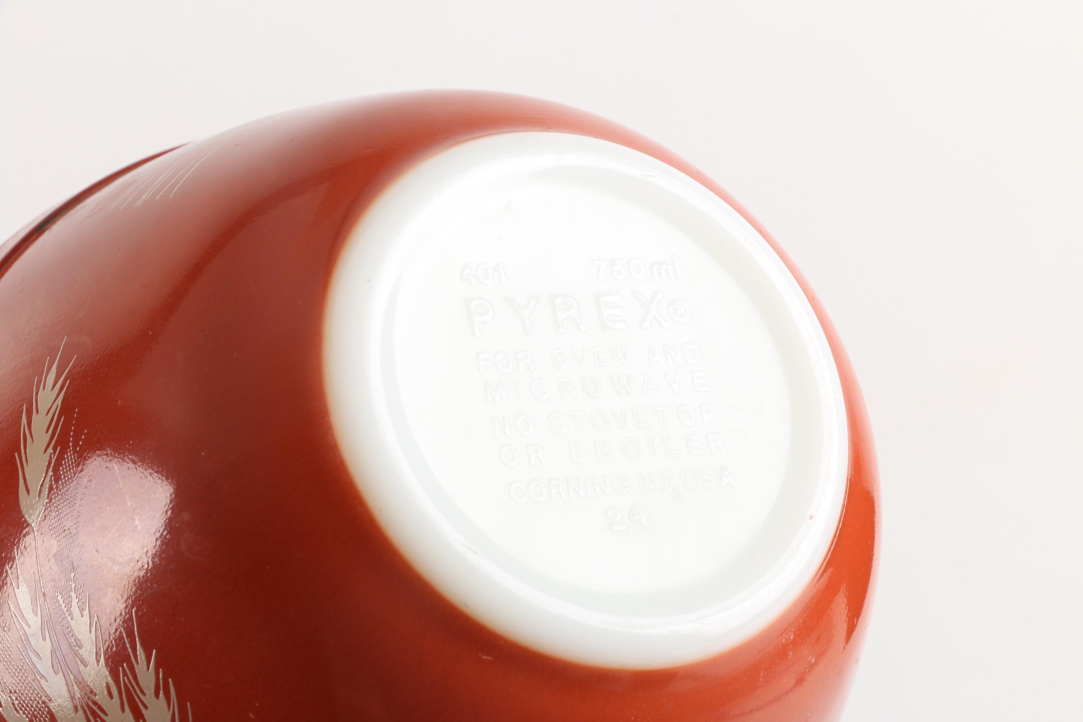 Vintage Pyrex "Autumn Harvest" Nesting Bowls Circa 1979-1986