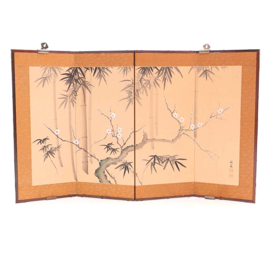 Chinese Painted Wall Screen