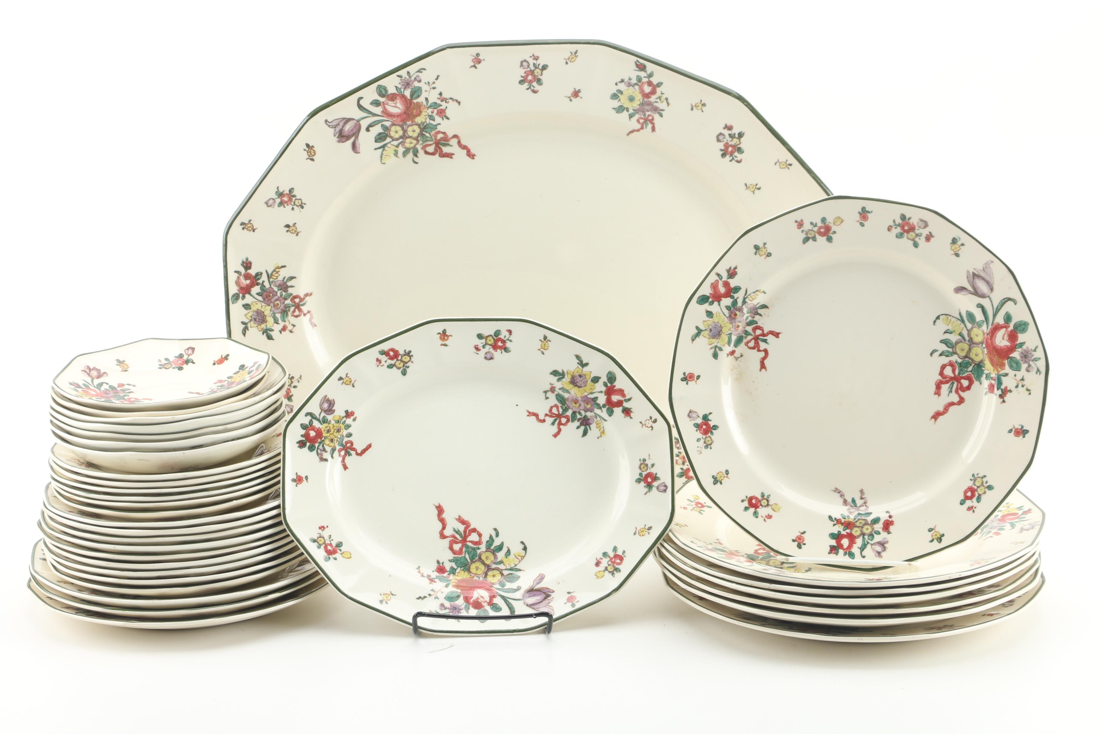 Royal Doulton "Old Leeds Sprays" Earthenware Dinnerware Set