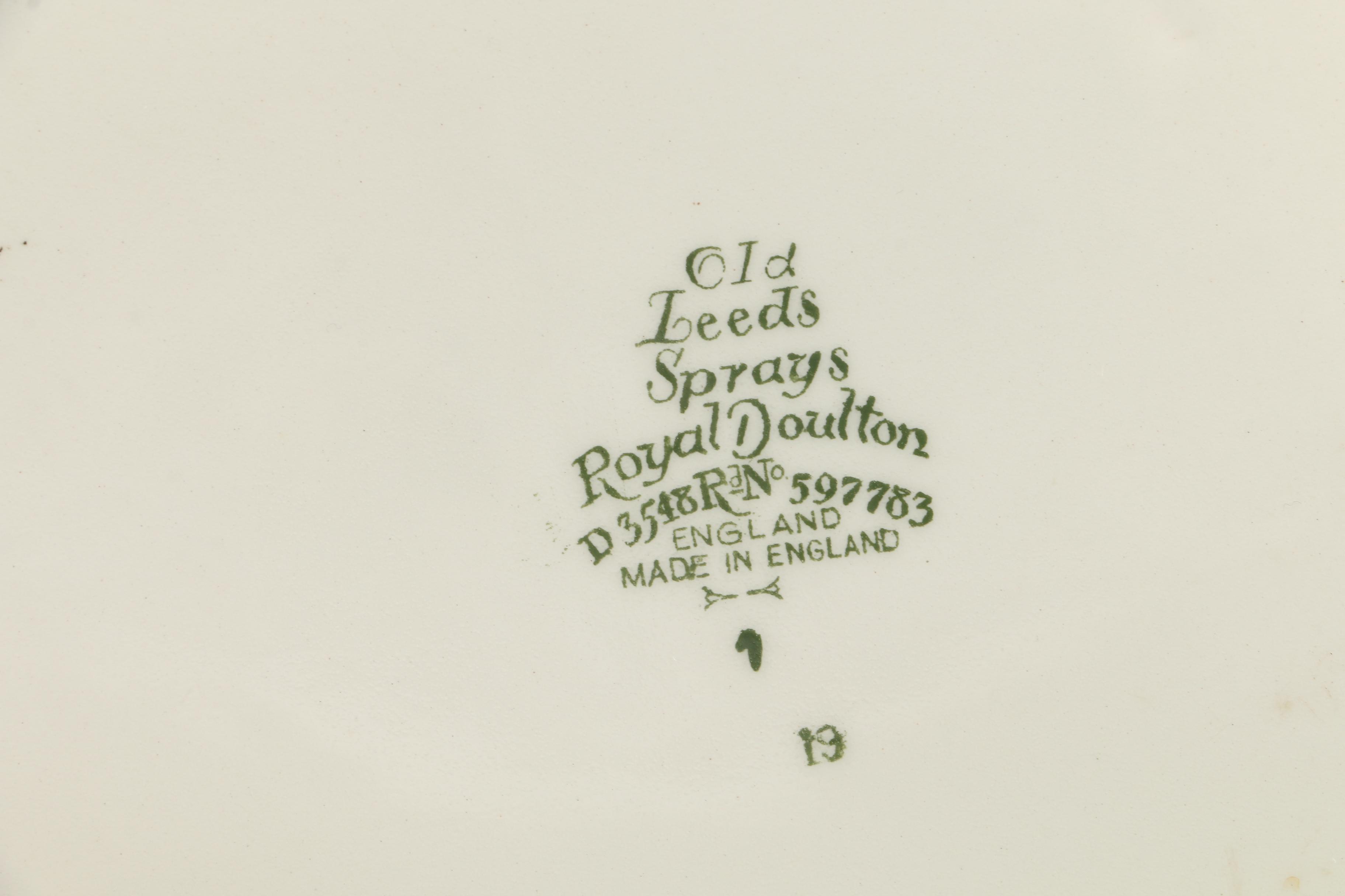 Royal Doulton "Old Leeds Sprays" Earthenware Dinnerware Set