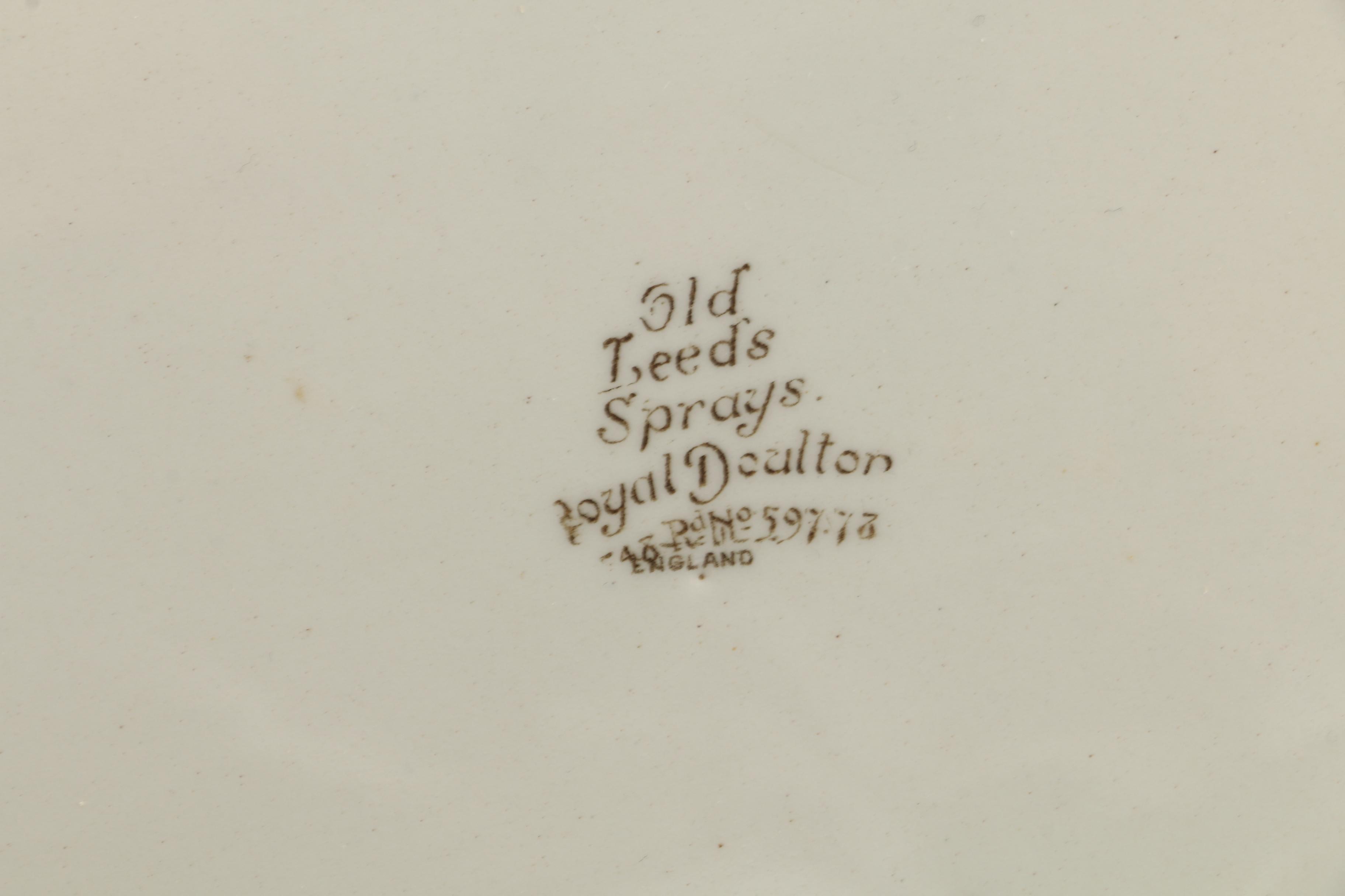 Royal Doulton "Old Leeds Sprays" Earthenware Dinnerware Set