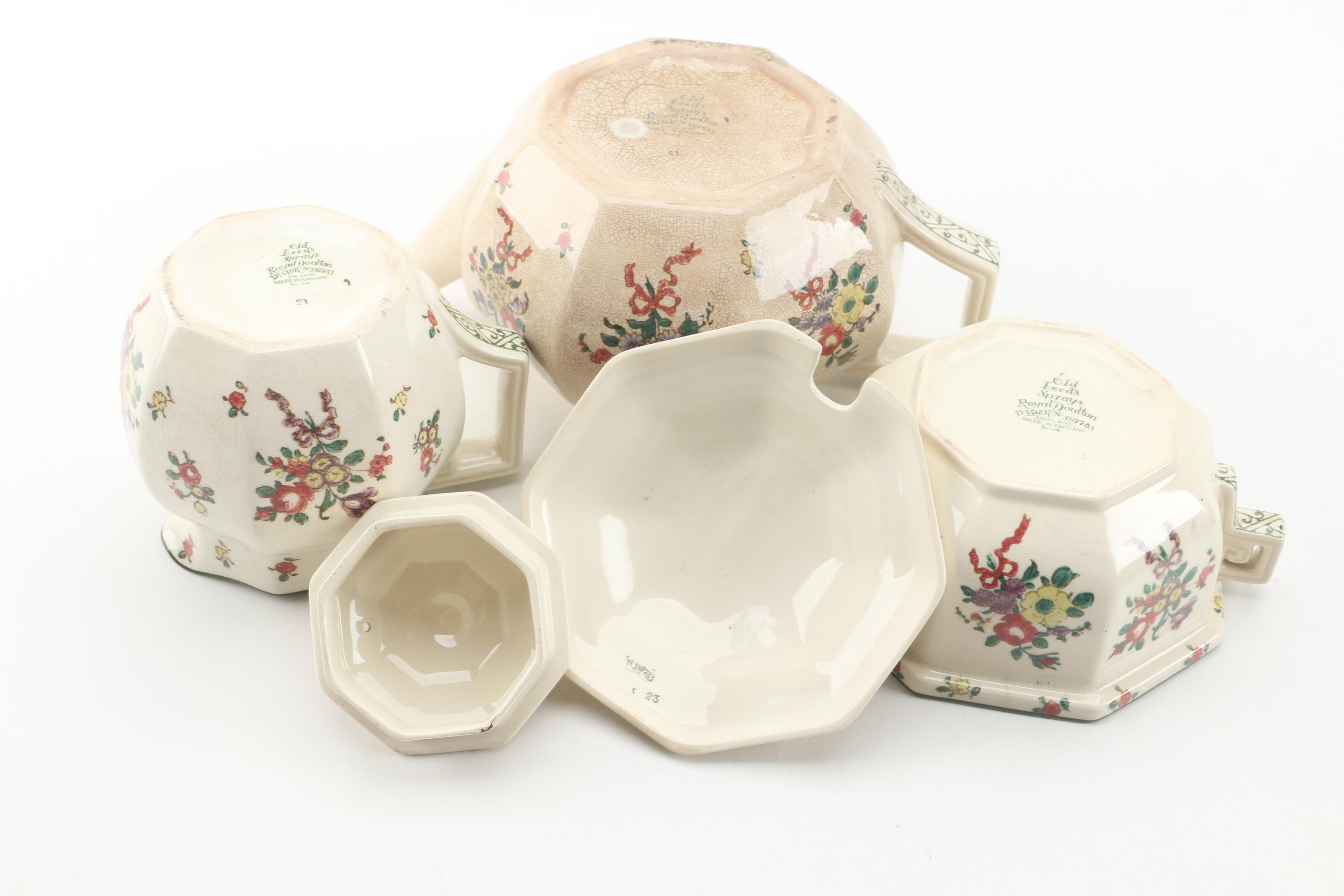 Royal Doulton "Old Leeds Sprays" Earthenware Dinnerware Set