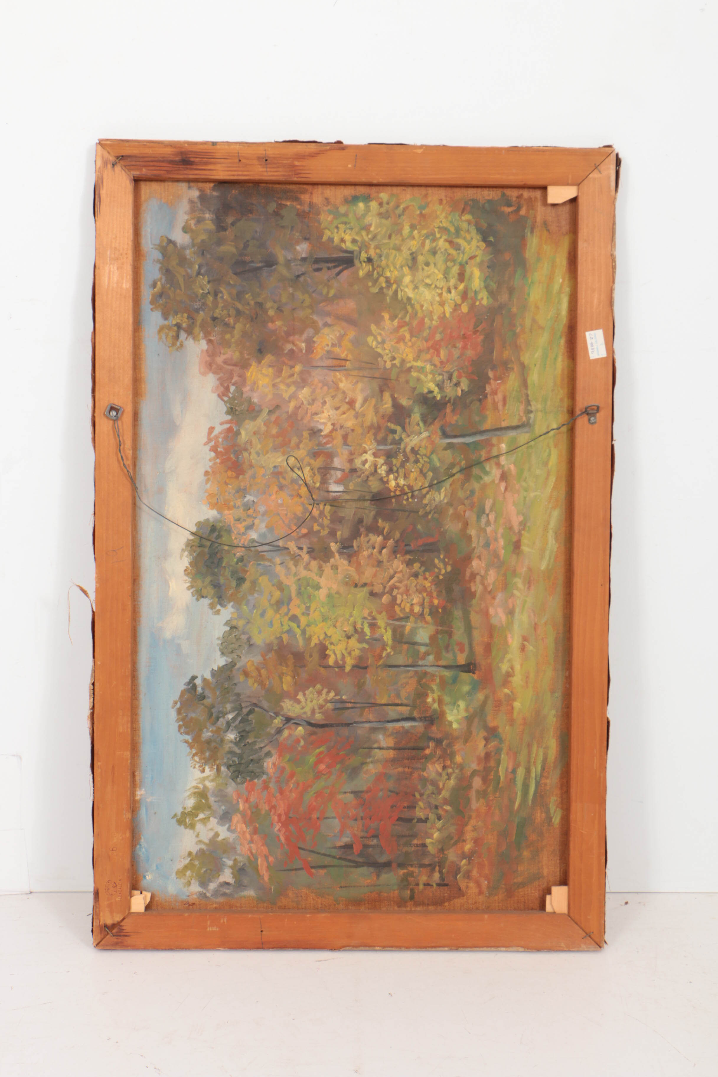 Paul Herzel 1919 Oil Painting on Canvas of a Buck