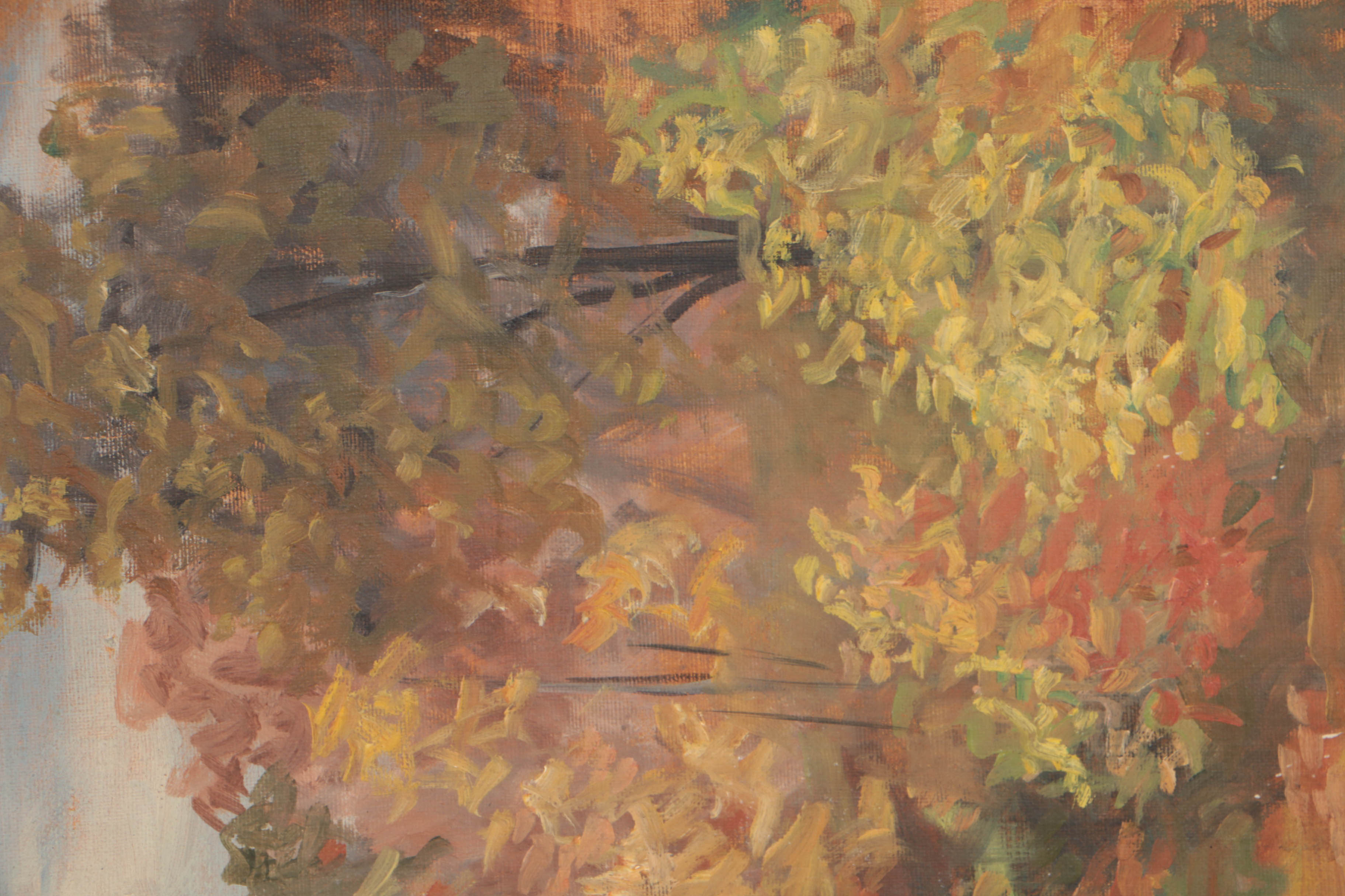 Paul Herzel 1919 Oil Painting on Canvas of a Buck