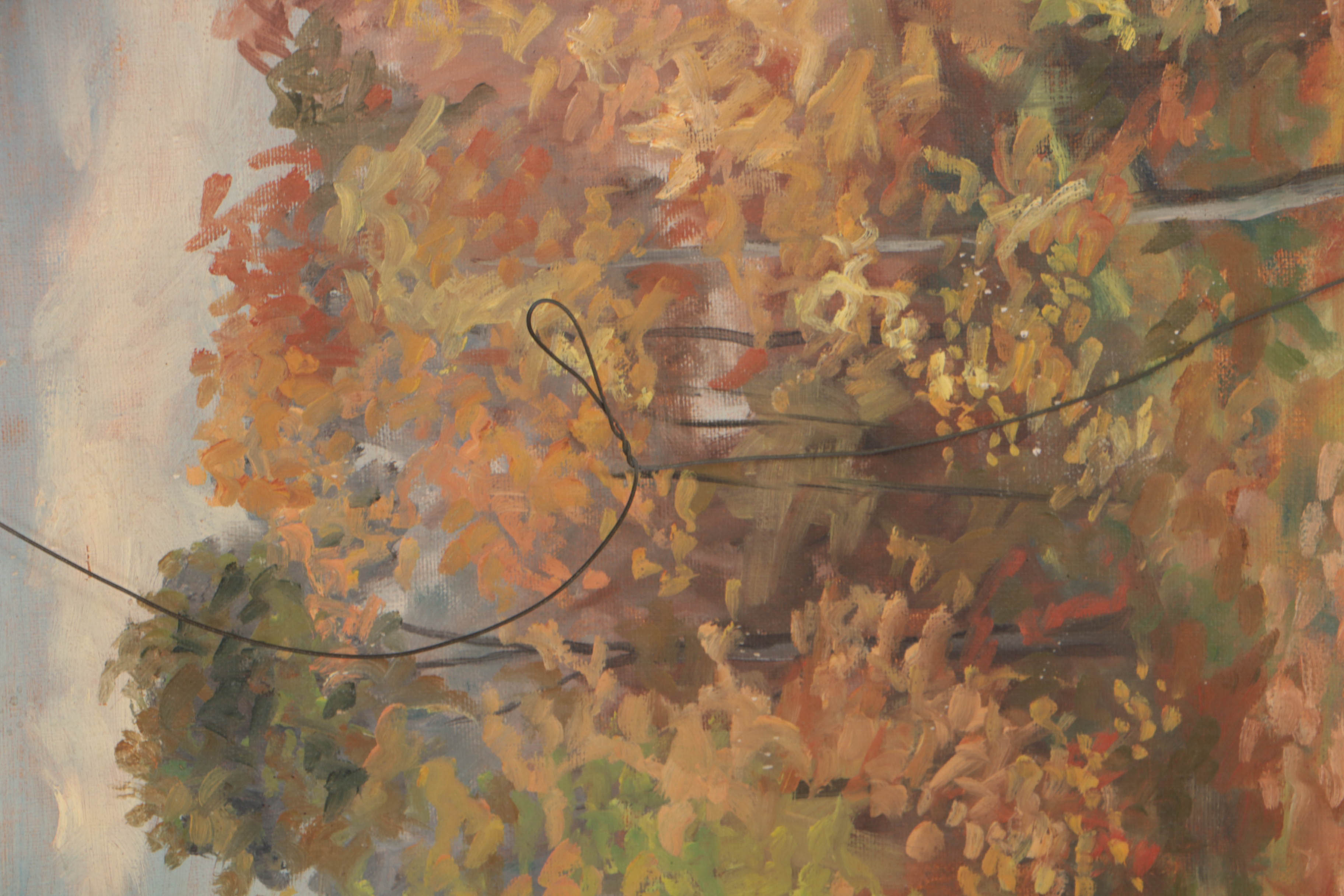 Paul Herzel 1919 Oil Painting on Canvas of a Buck