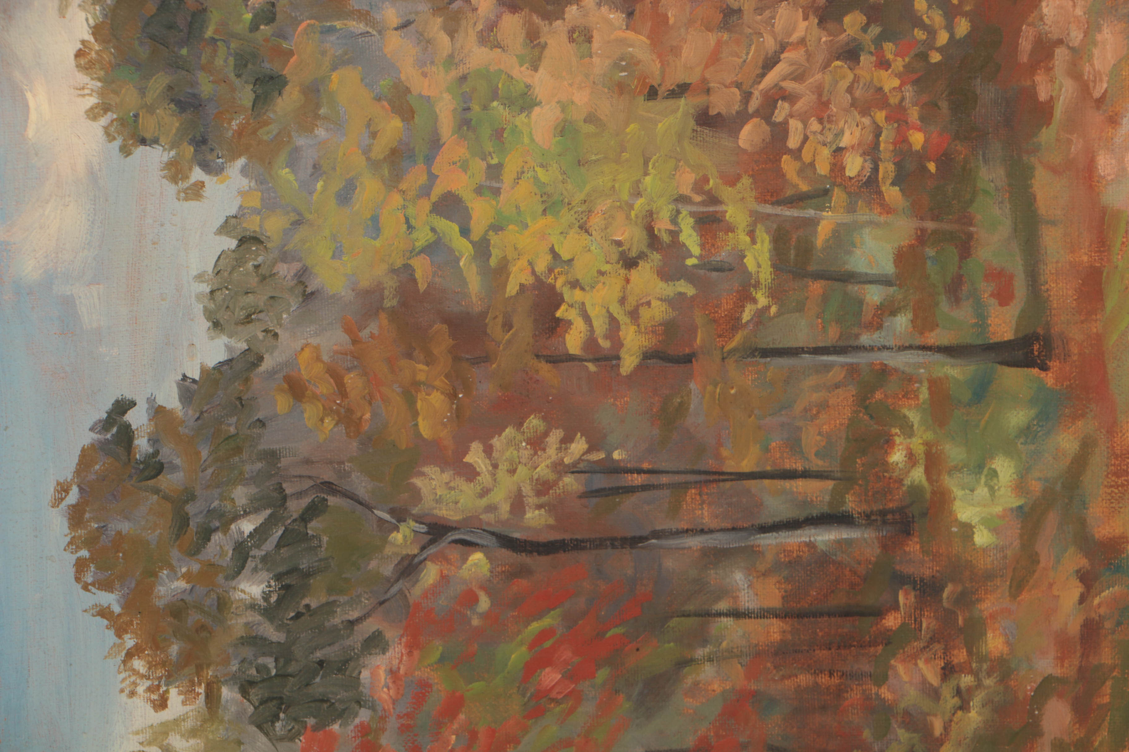 Paul Herzel 1919 Oil Painting on Canvas of a Buck