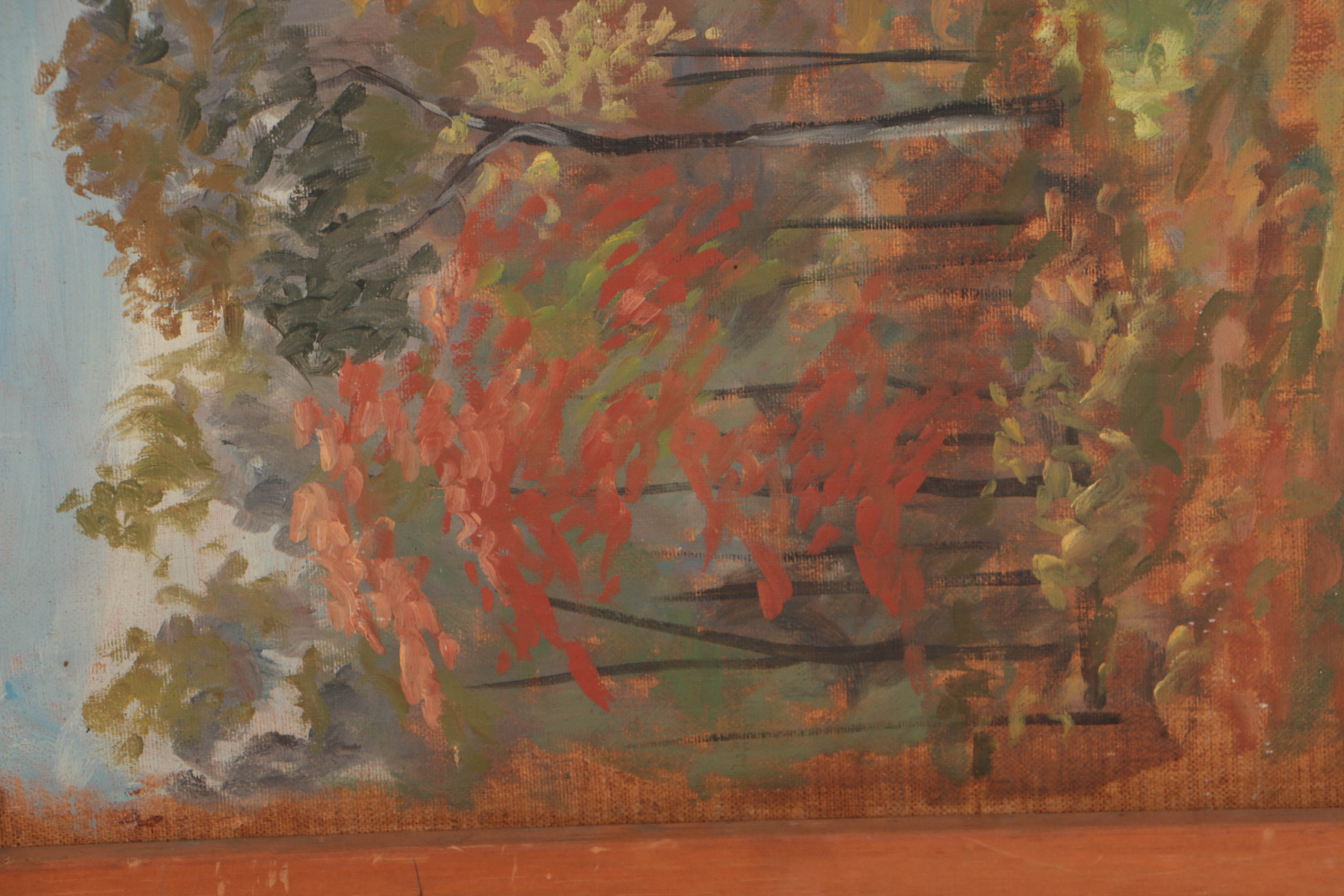 Paul Herzel 1919 Oil Painting on Canvas of a Buck