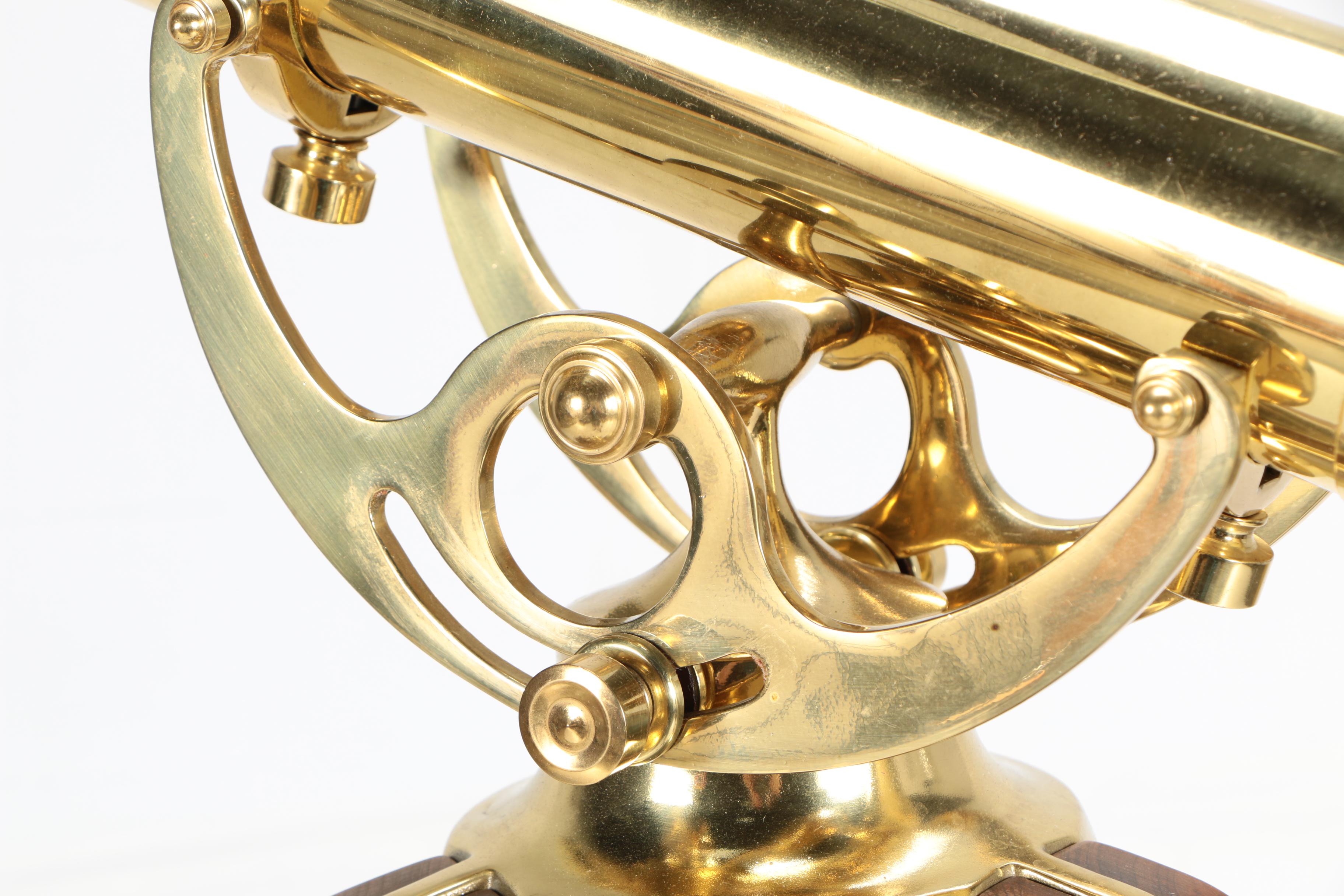 Bausch & Lomb "Harbormaster" Brass Telescope with Wooden Tripod