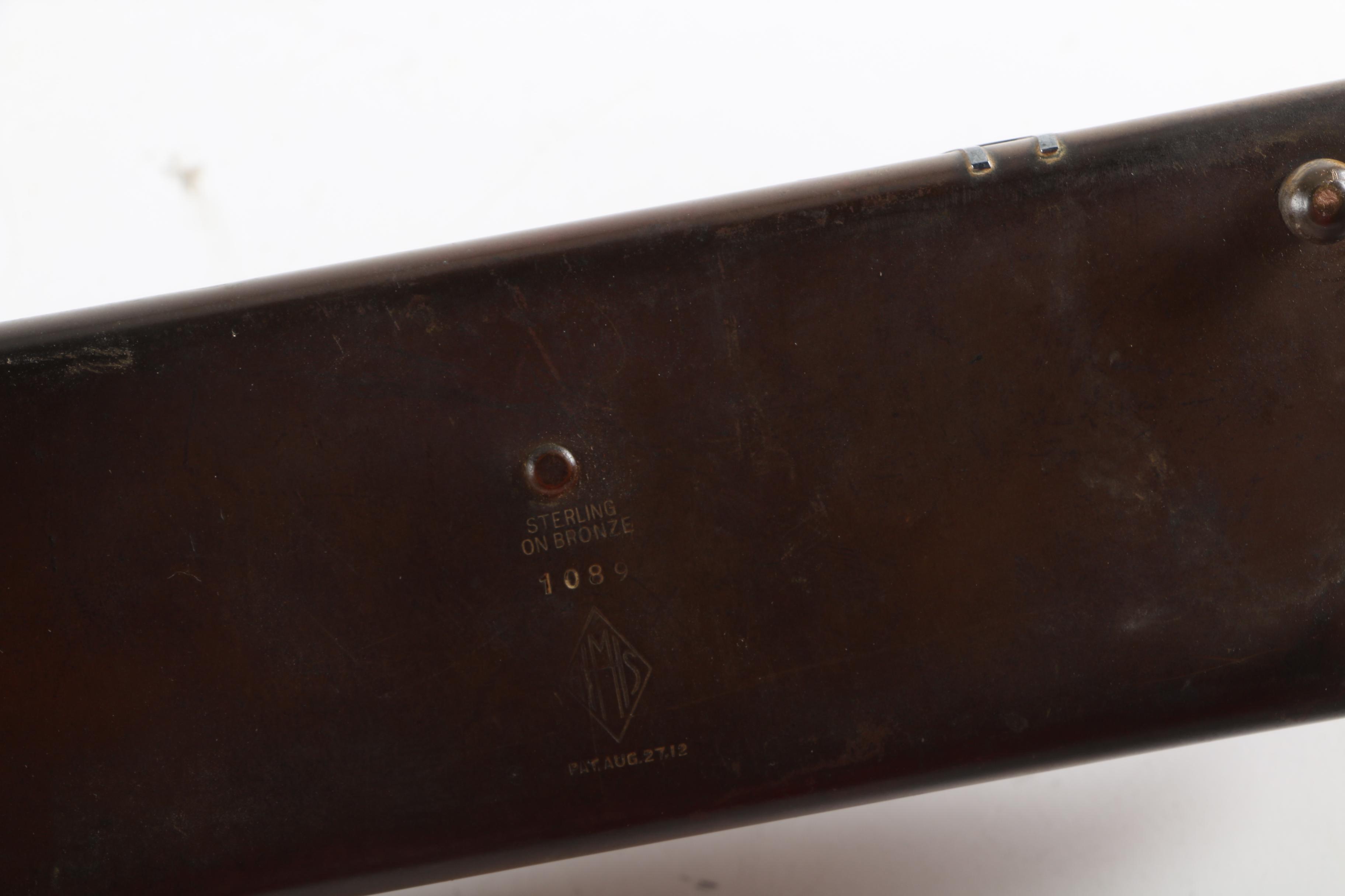 Vintage Heintz Art Metal Shop Sterling on Bronze Pussy Willow Motif Desk Set