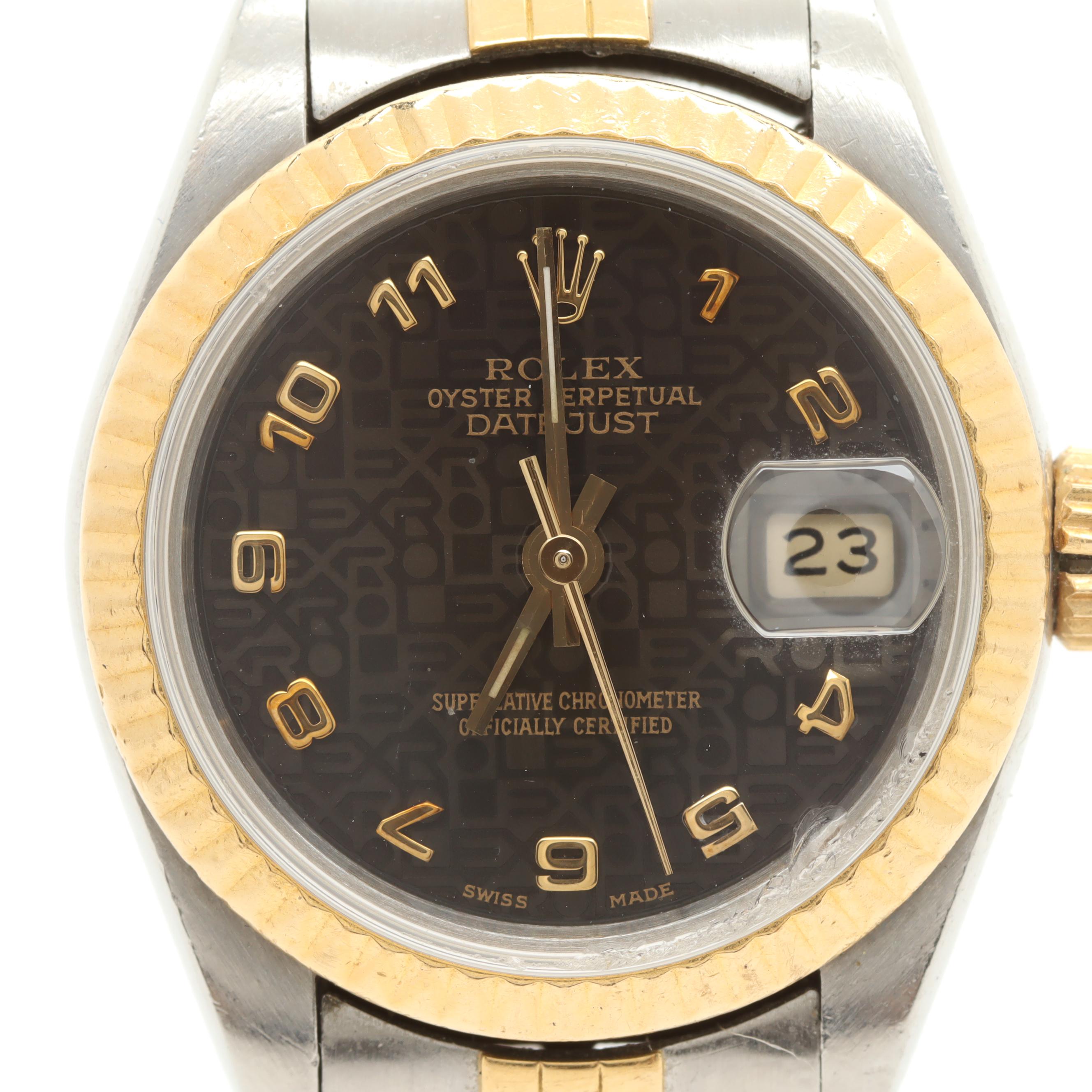 Circa 1987 Rolex Two-Tone Watch With Date Window