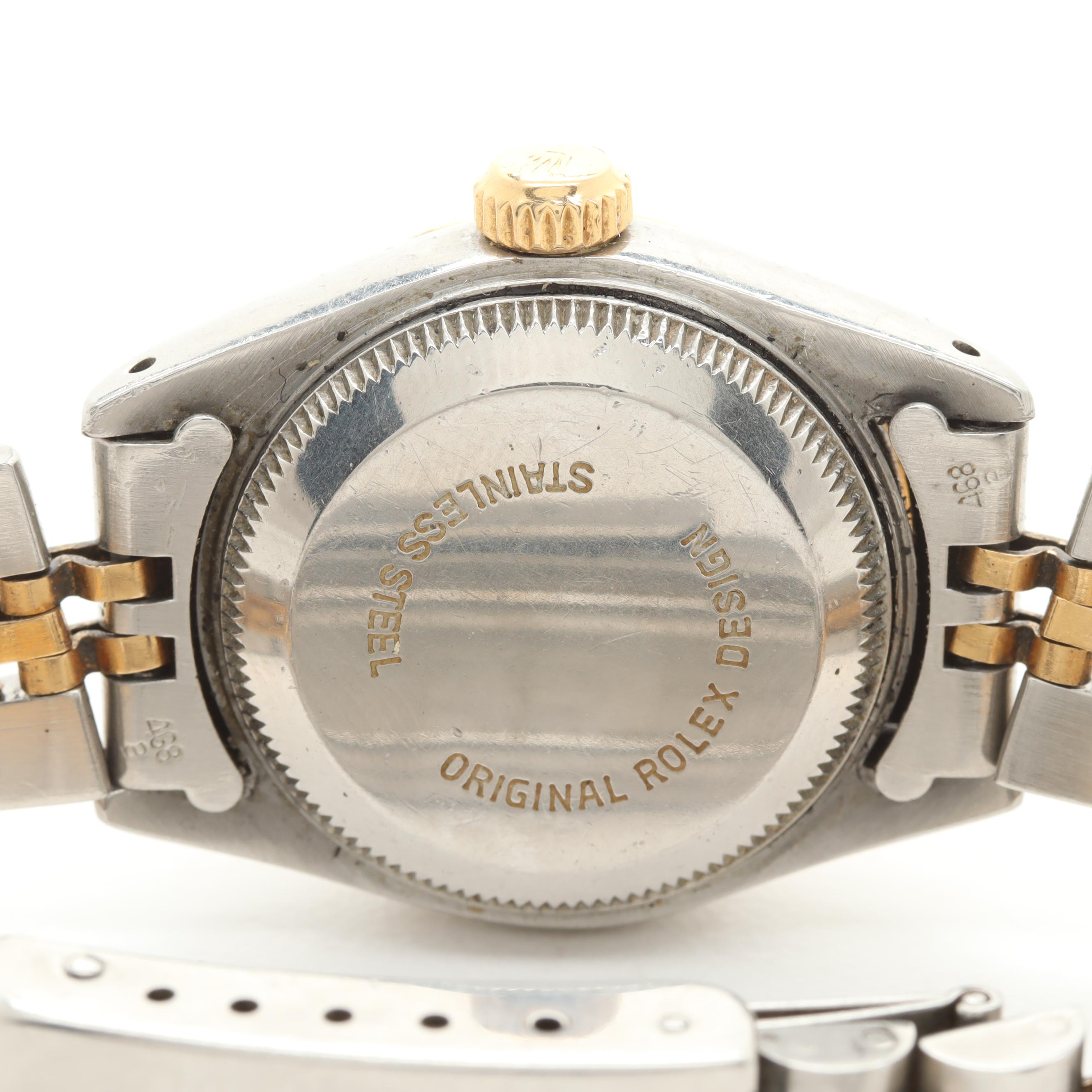 Circa 1987 Rolex Two-Tone Watch With Date Window
