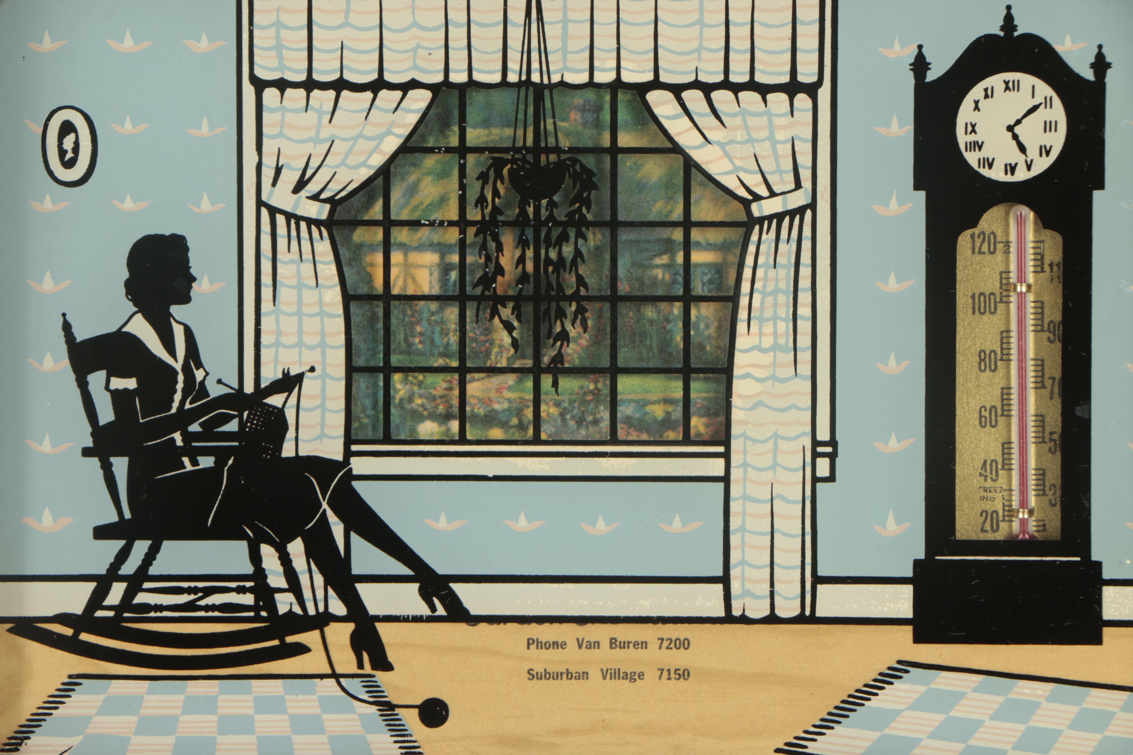 Screen Printed Wall Decor Including Thermometers