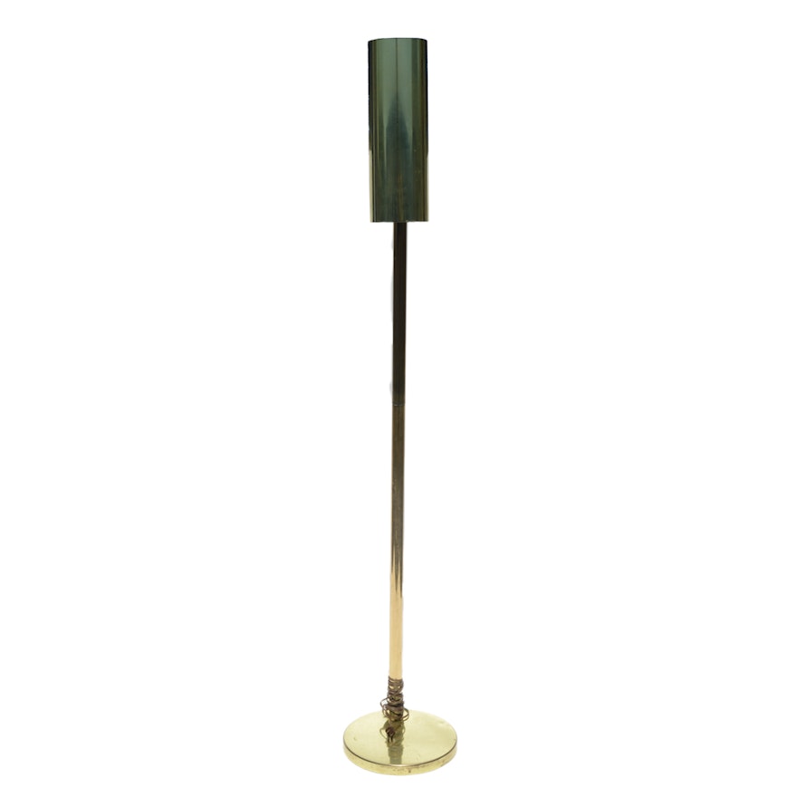 Vintage Brass Tone Floor Lamp