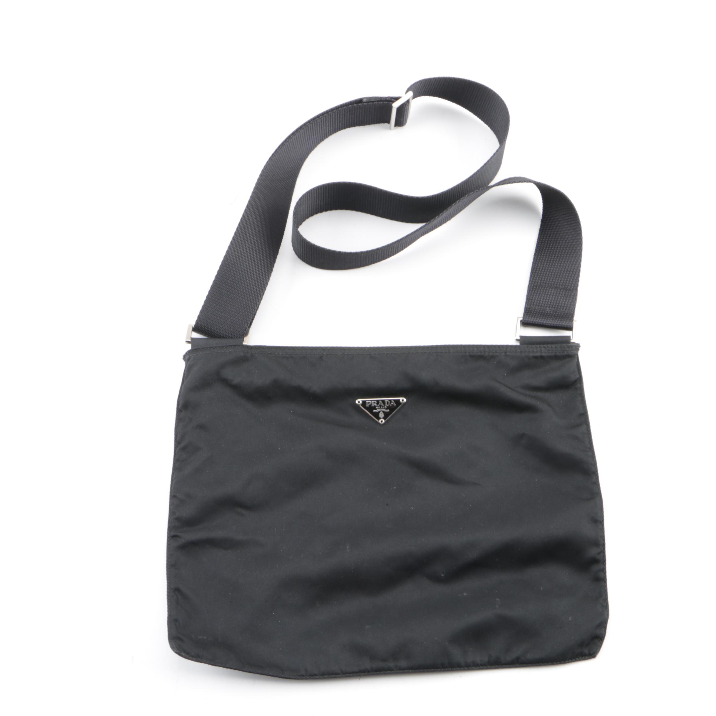 Prada Black Nylon Shoulder Bag