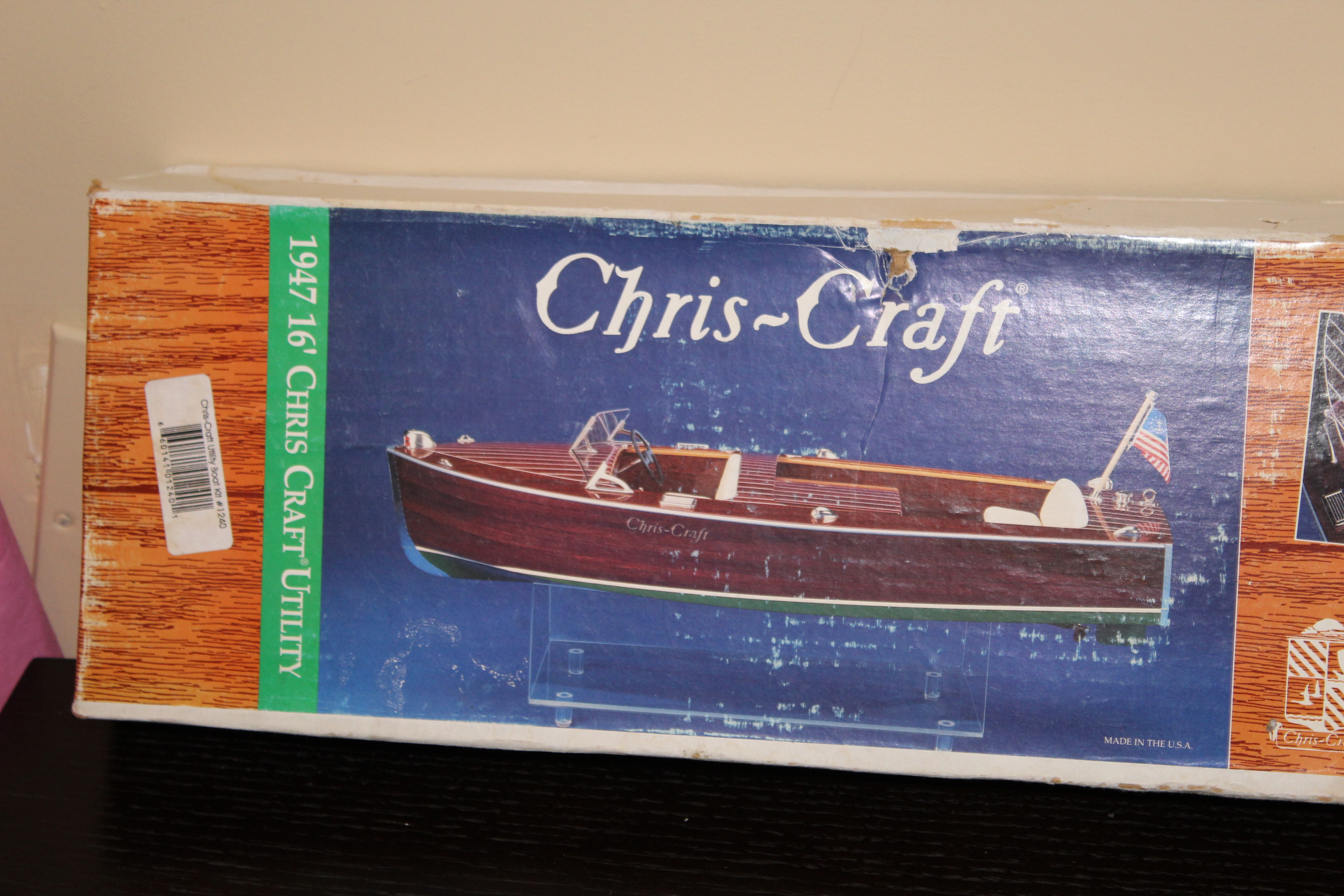 Vintage Dumas Boats "1947 16' Chirs Craft" Wooden Boat Model Kit