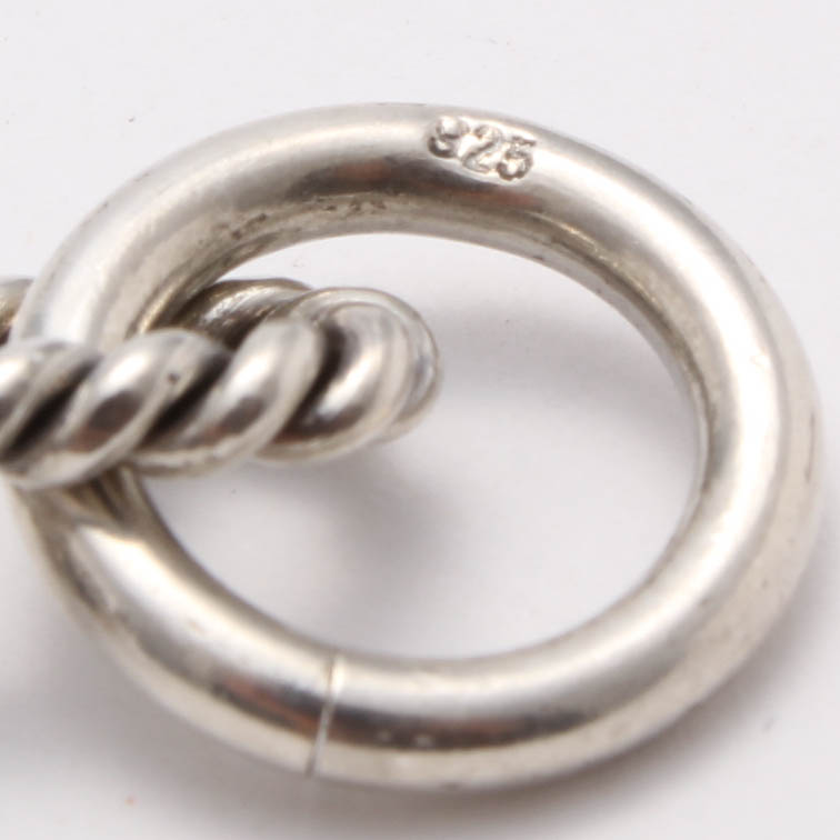 Sterling Silver Glass Beaded Link Bracelet