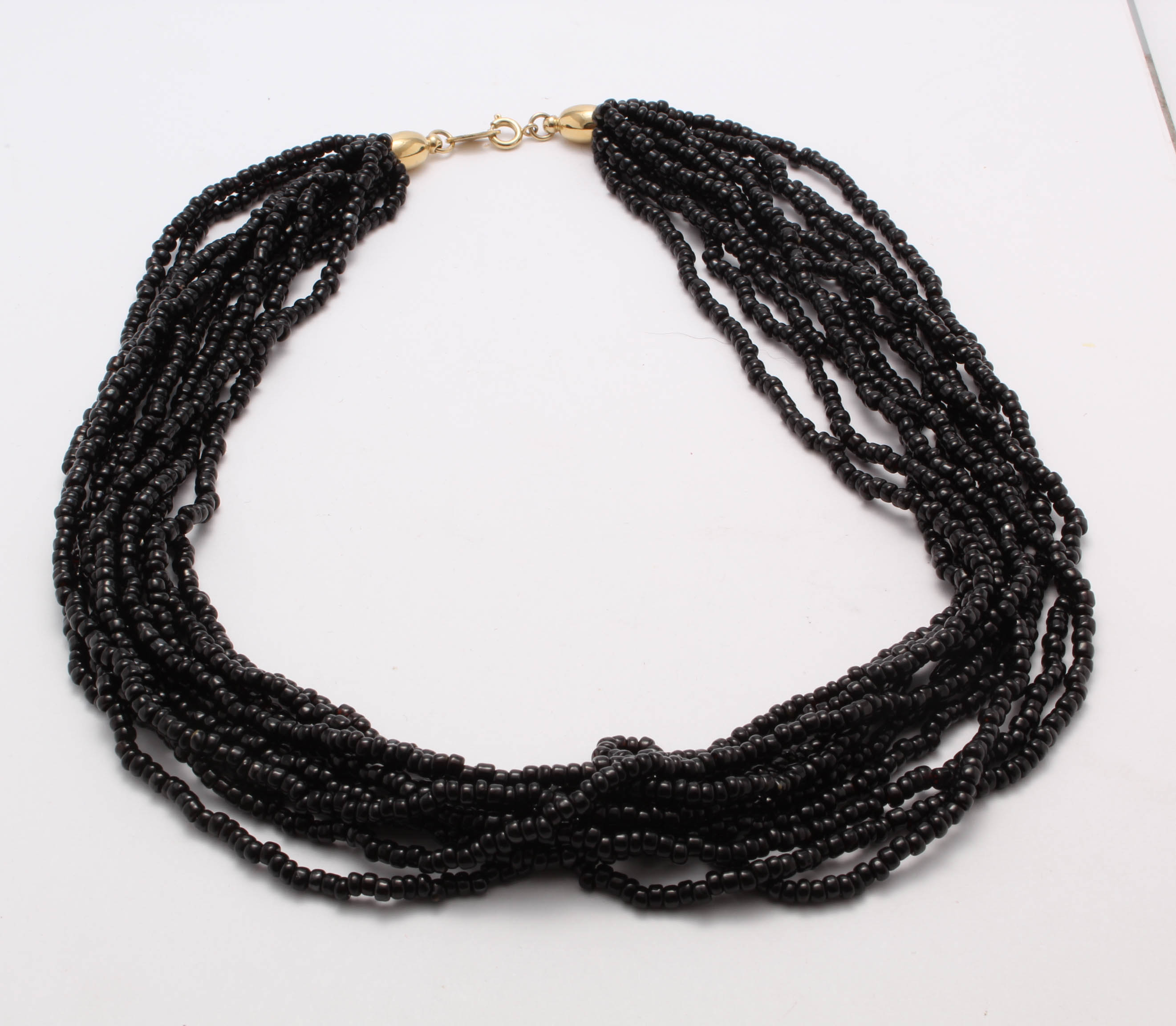 Trifari Beaded Necklace and Stud Earrings