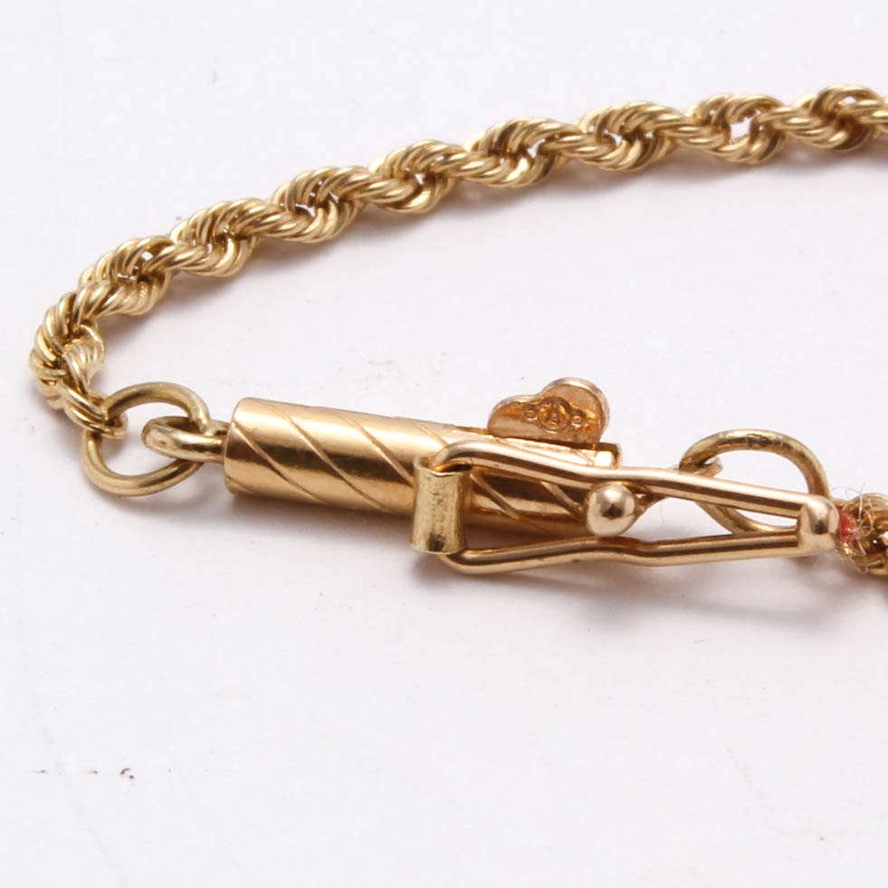 14K Yellow Gold Citrine and Diamond Pendant Necklace