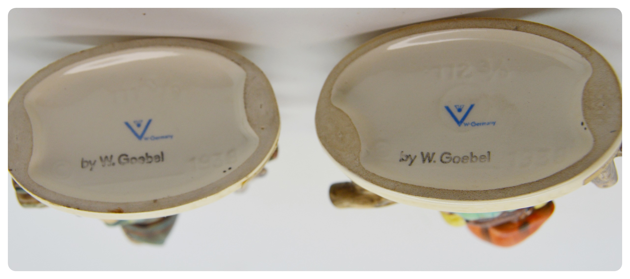 Goebel M.I. Hummel "Wayside Harmony" and "Just Resting" Porcelain Figurines