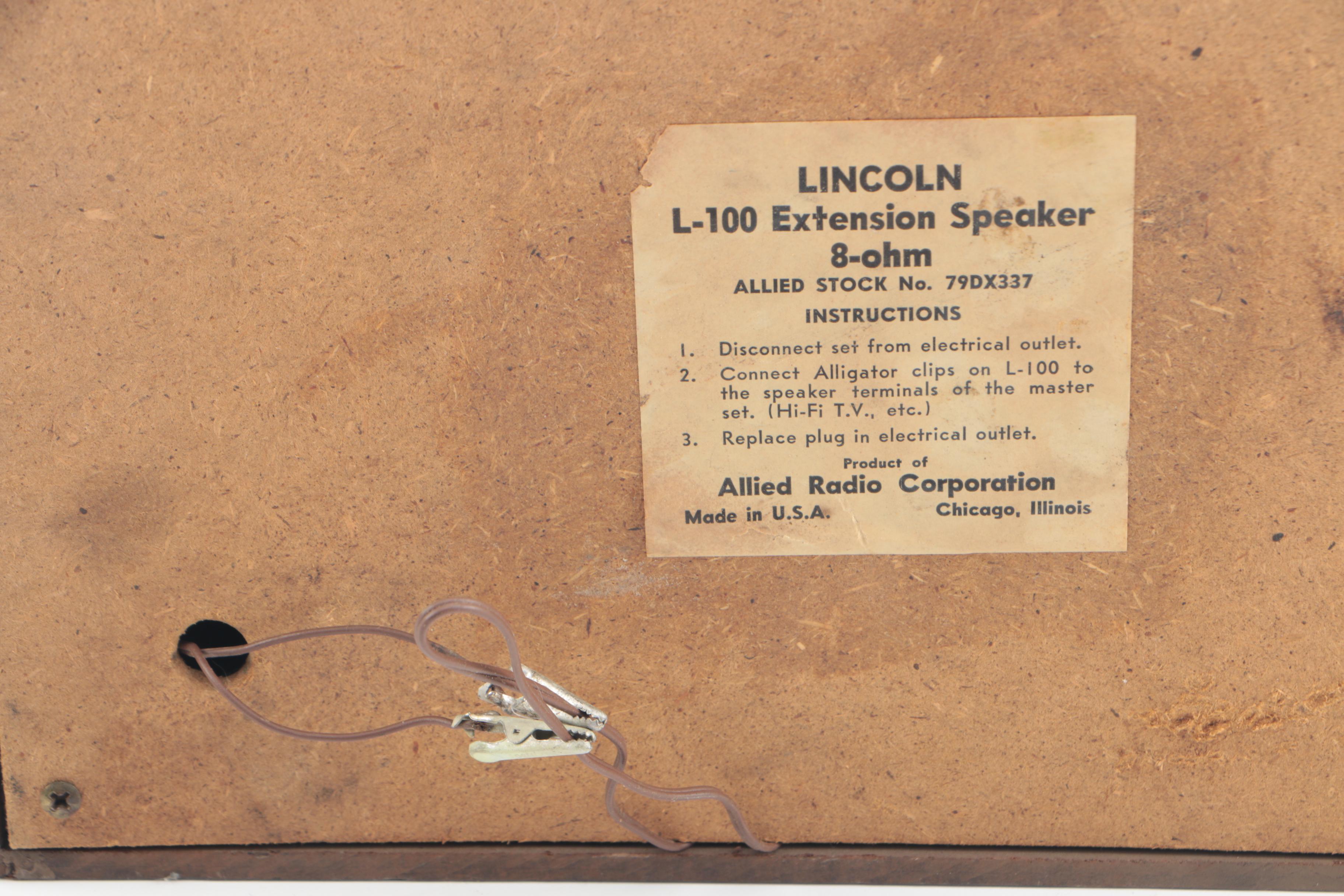 Vintage Zenith Deluxe Clock Radio, DeWald Radio, and Lincoln L-100 Speaker