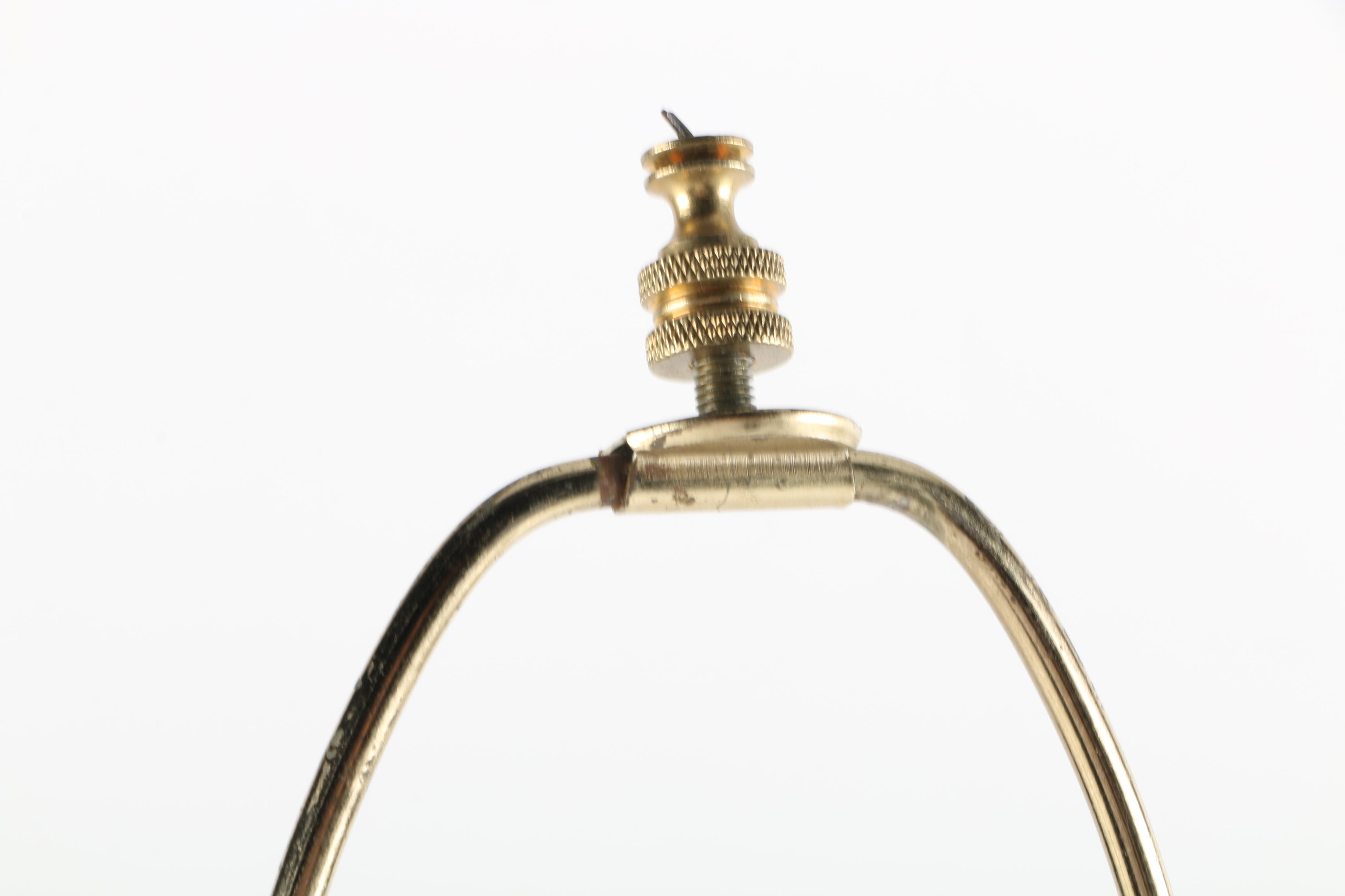 Circa 1970s Hand Carved Italian Marble Table Lamp with Claw Footed Brass Base