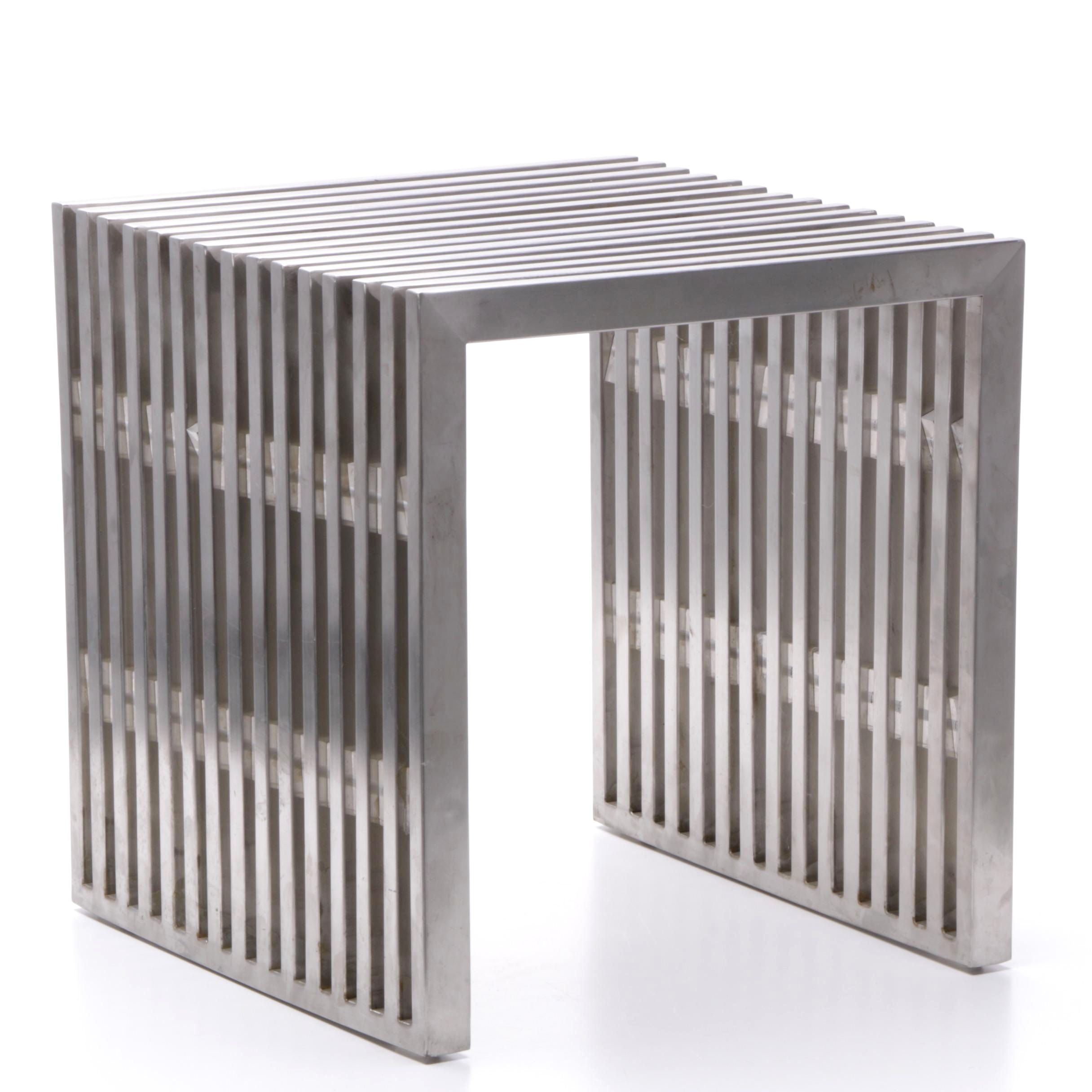 Modern Style Stainless Steel Bench
