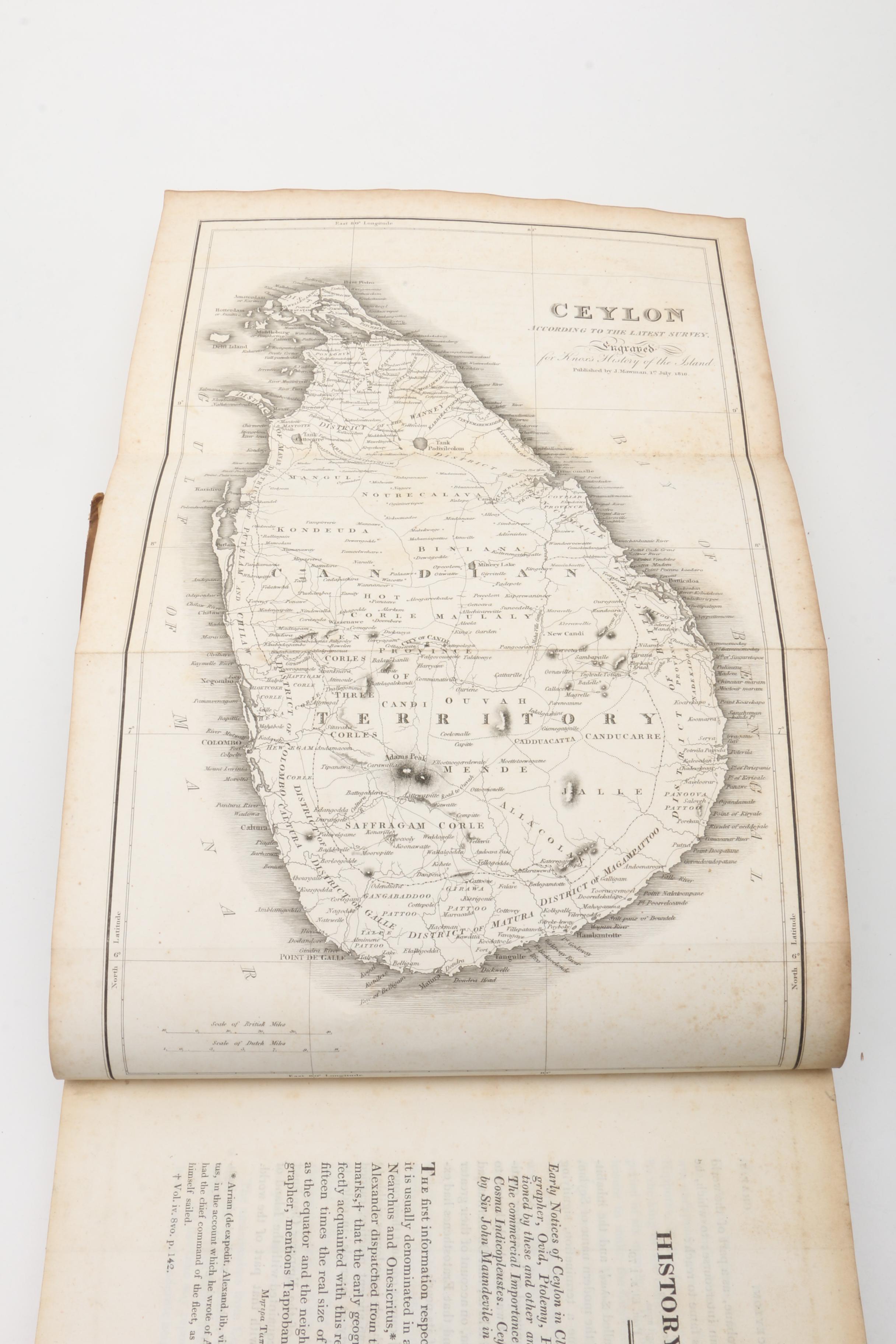 1817 "The History of Ceylon From the Earliest Period to [1815]"
