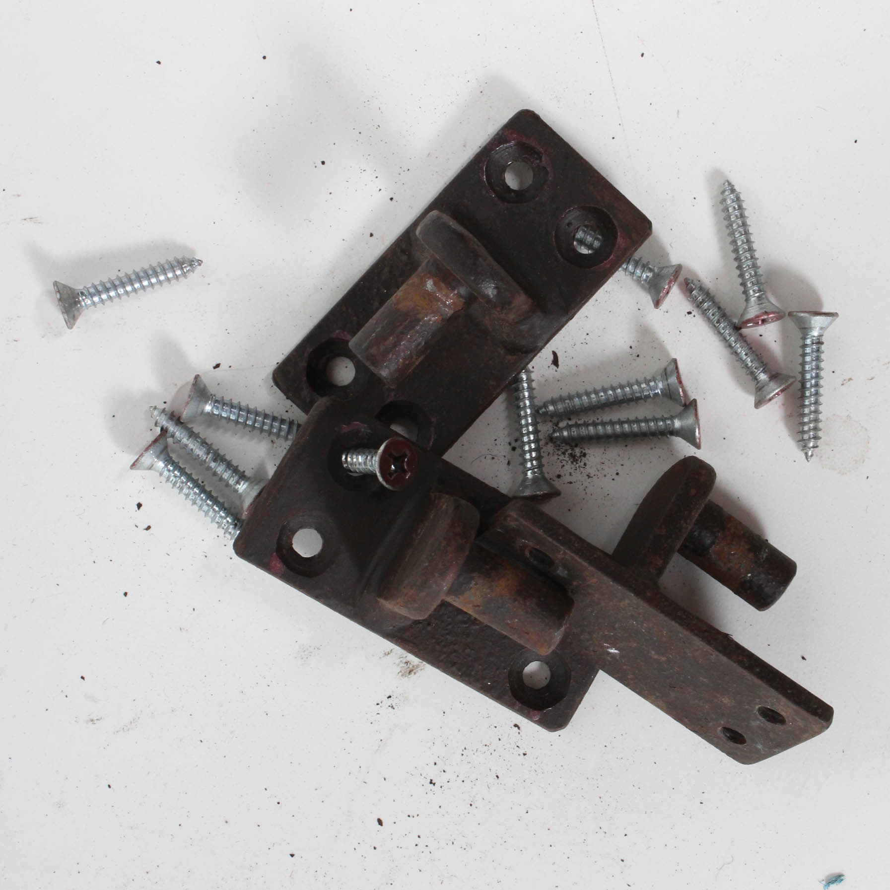 Mid Century Custom Iron and Corrugated Glass Privacy Screen