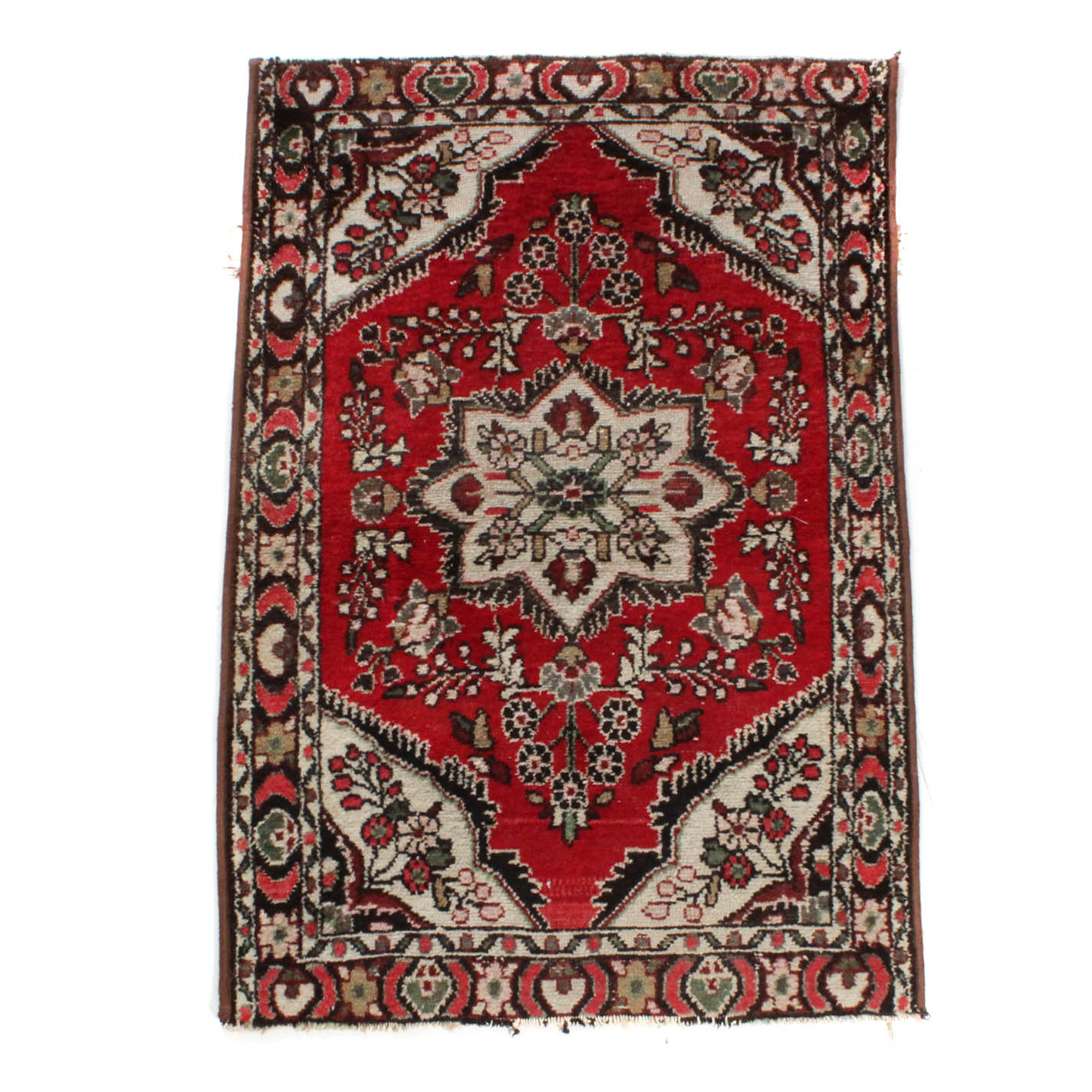 Antique Hand-Knotted Persian Hamedan Rug