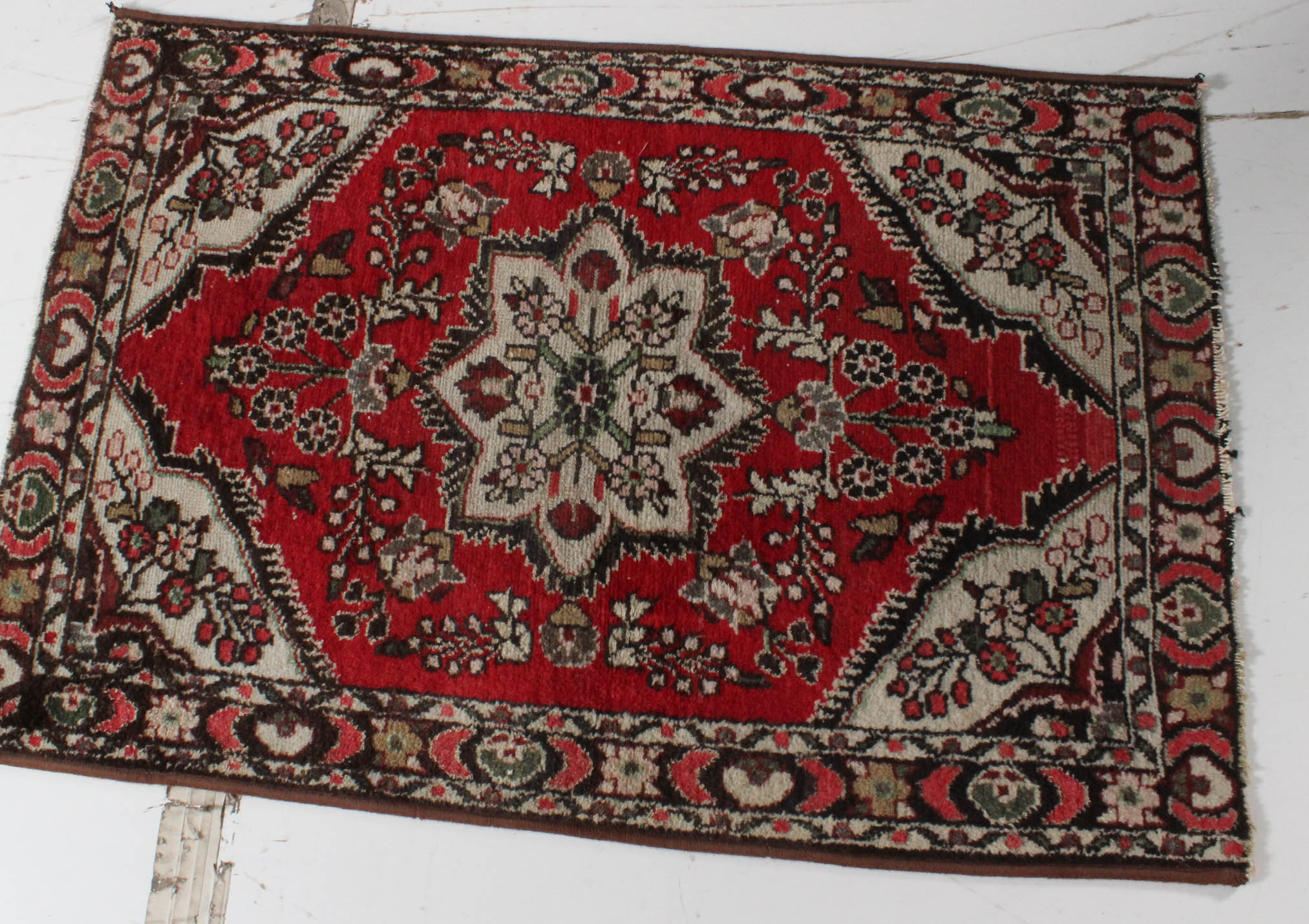 Antique Hand-Knotted Persian Hamedan Rug