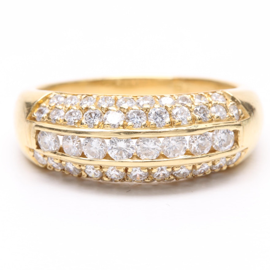 18K Yellow Gold 1.32 CTW Diamond Band