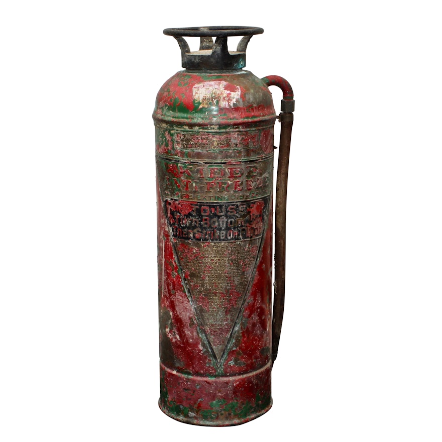 Vintage Kidde "Anti Freeze" Red Fire Extinguisher