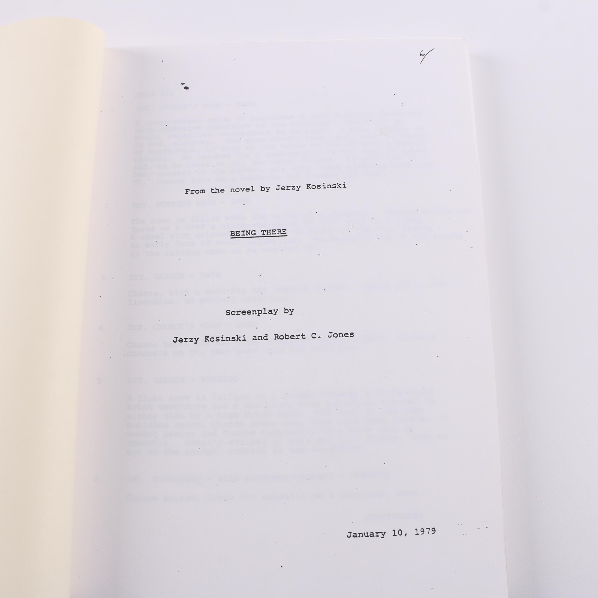 1979 "Being There" Screenplay by Jerzy Kosinski and Robert C. Jones