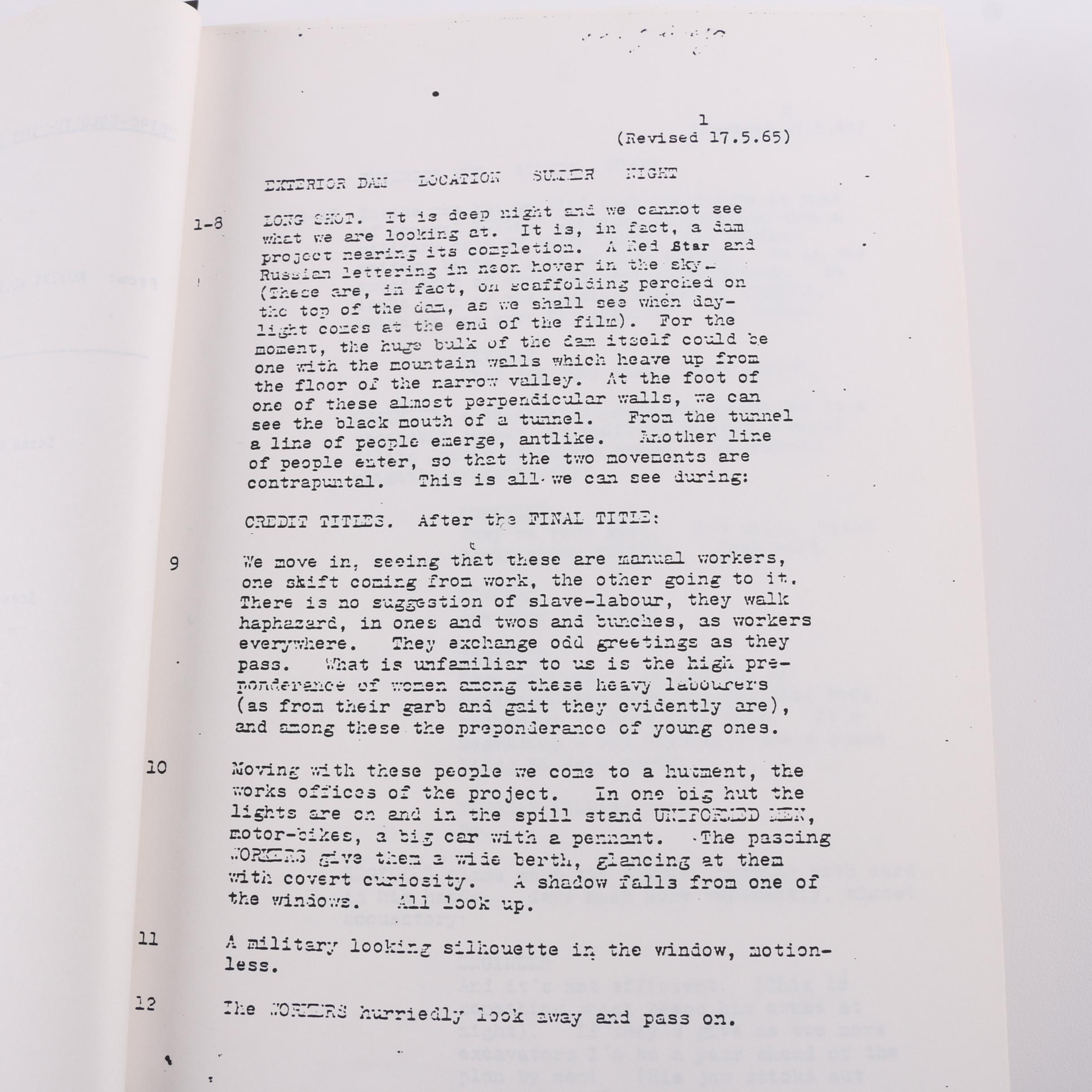 1964 "Doctor Zhivago" Shooting Script by Robert Bolt