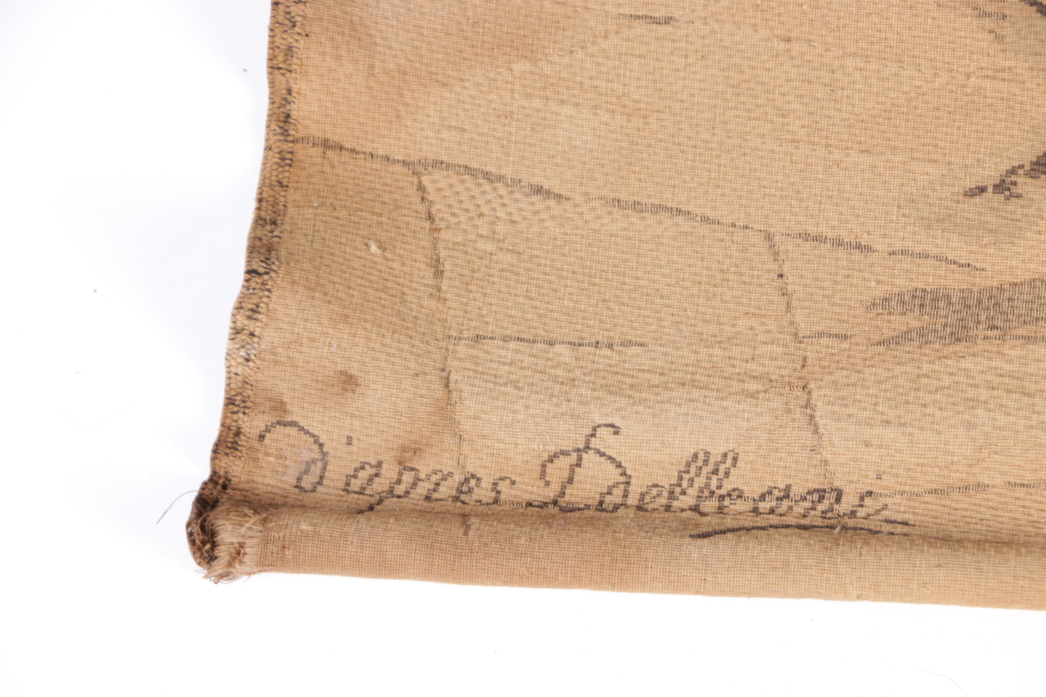 Vintage Machine-Woven Tapestry of Venetian Scene after Lorenzo Delleani