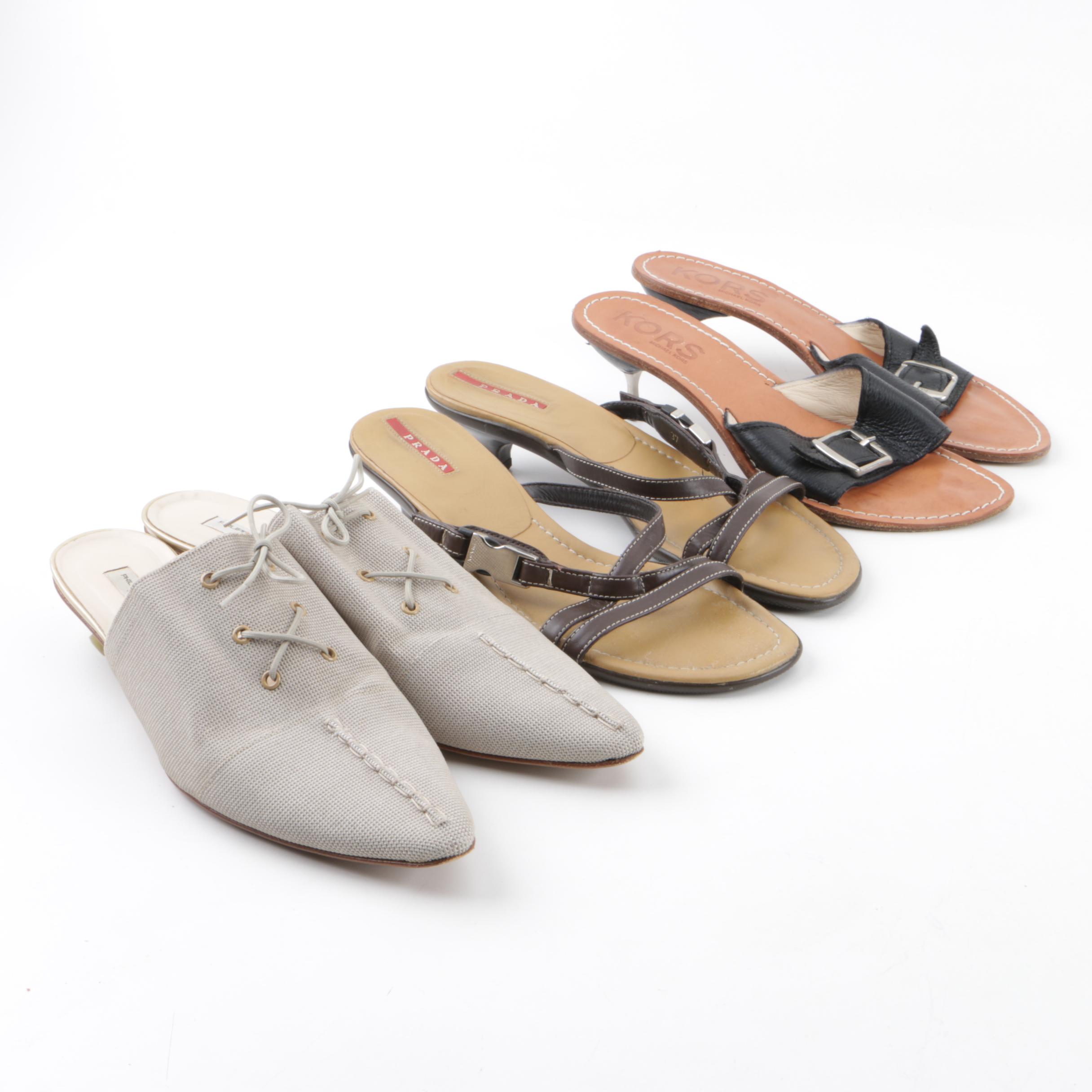 Prada, KORS Michael Kors Sandals and Philippe Model Mules