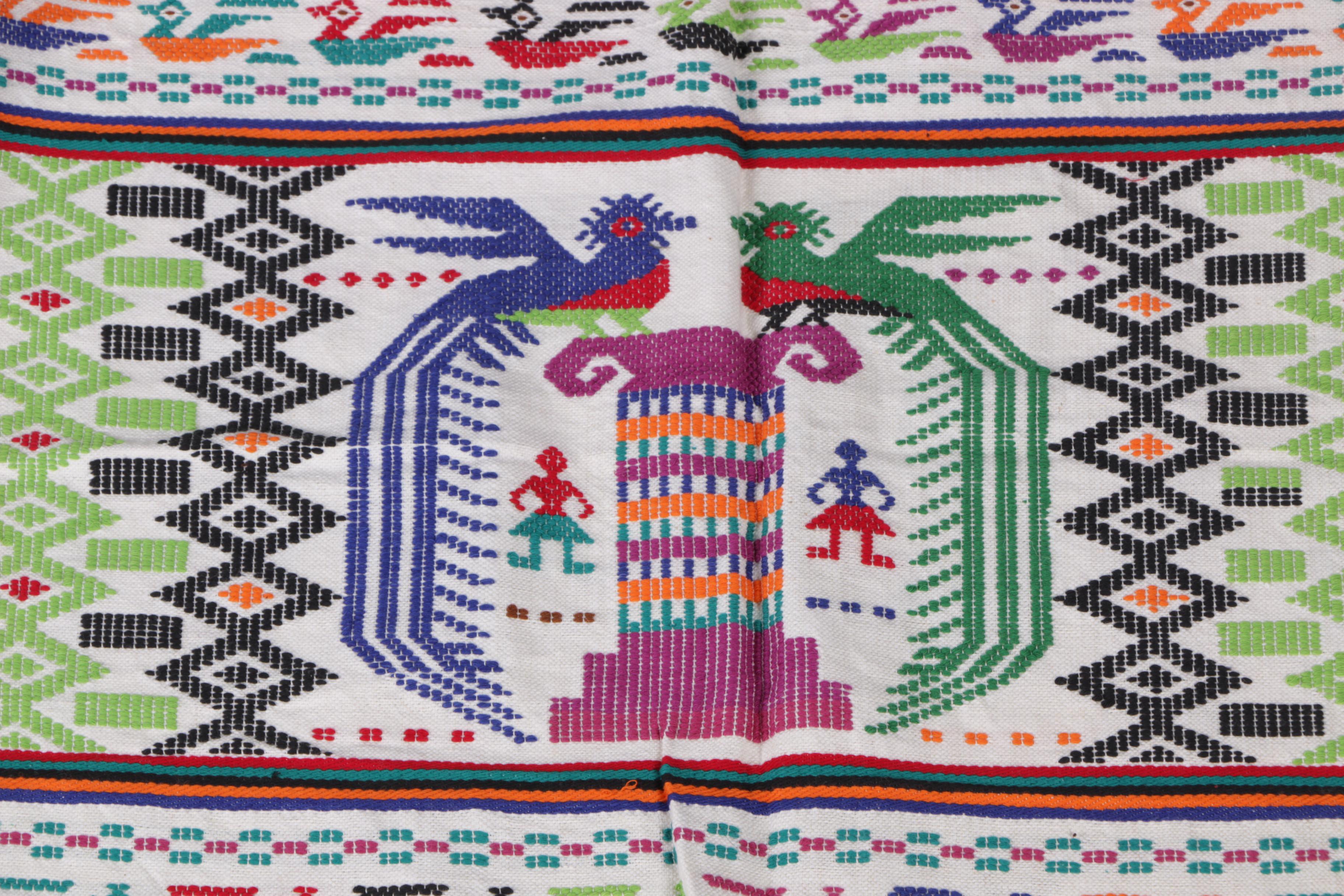 Mexican and Central American Style Hand Woven Textiles and Wall Hanging