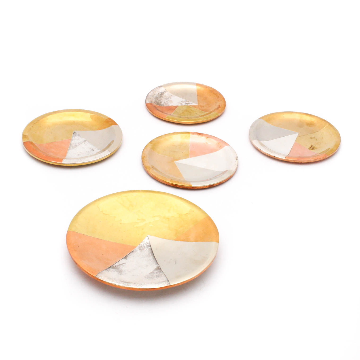 Los Castillos Taxco, Mexico Mixed Metals Plates