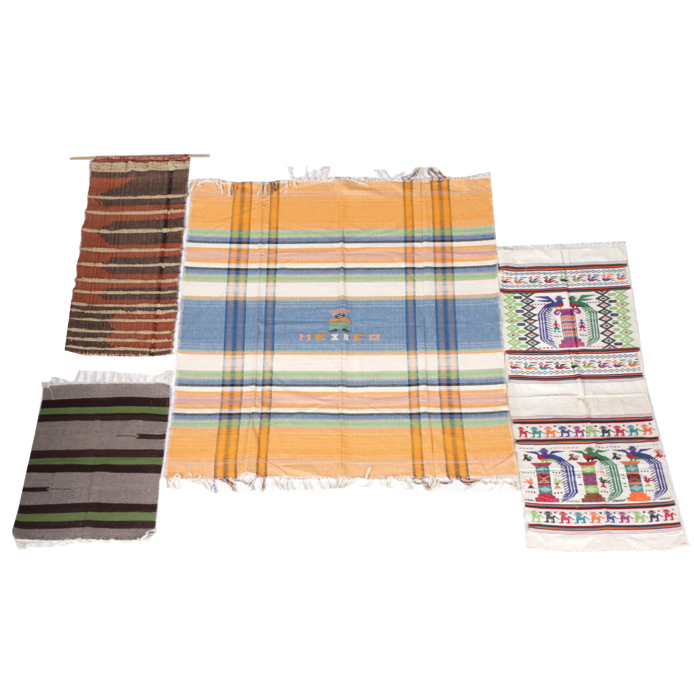 Mexican and Central American Style Hand Woven Textiles and Wall Hanging