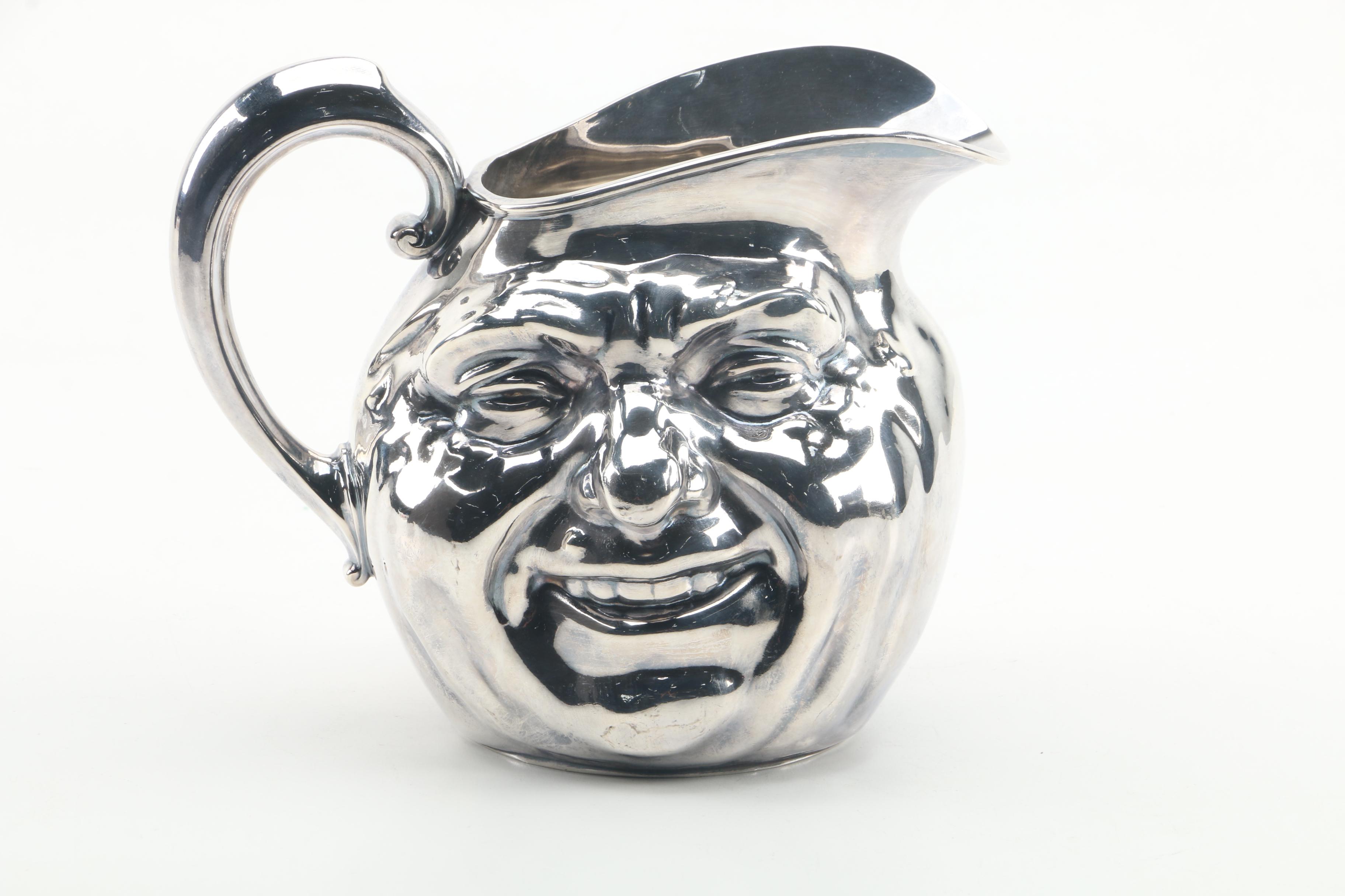 Vintage Reed & Barton "Sunny Jim" Silver Plate Figural Water Pitcher
