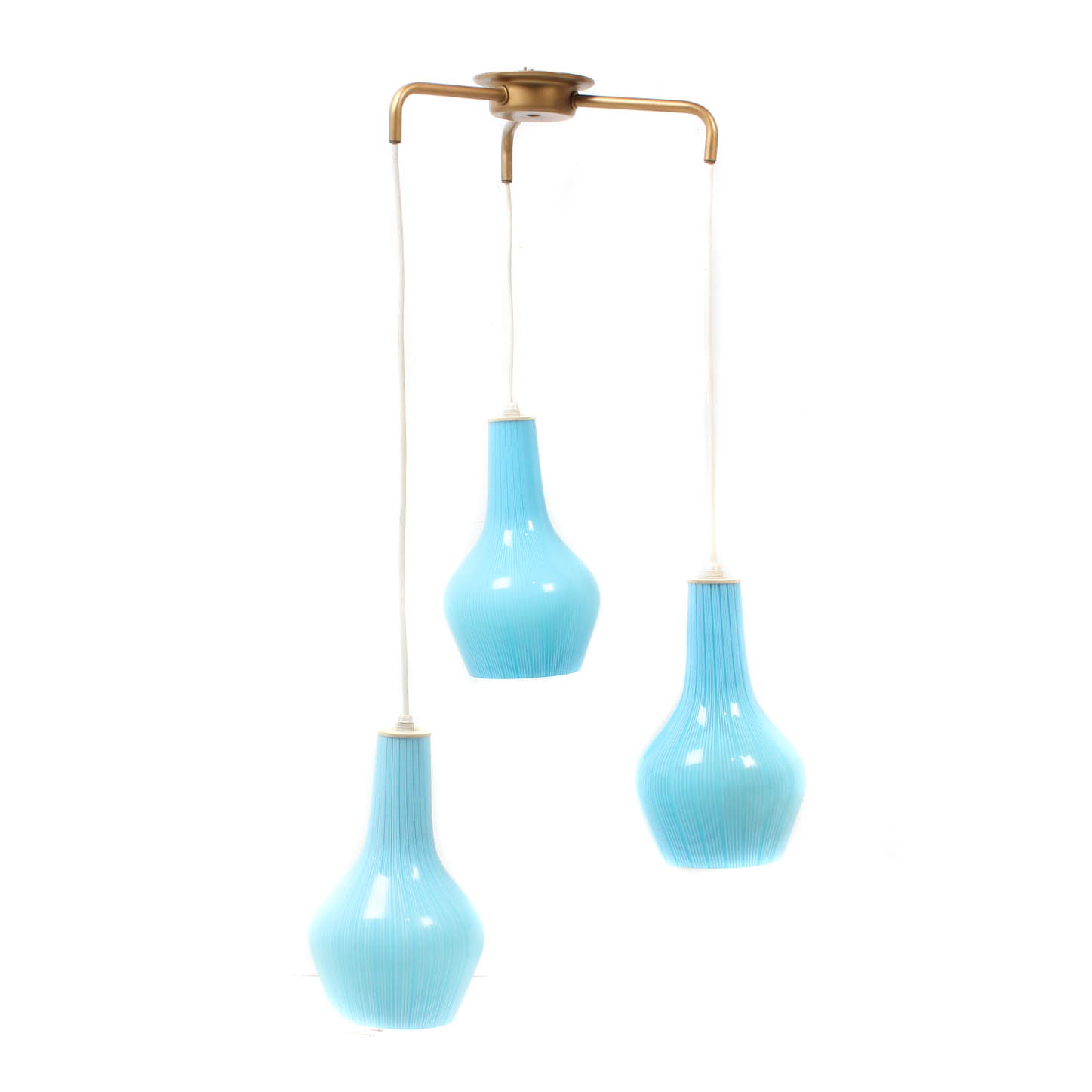 Mid Century Modern Art Glass Pendant Light