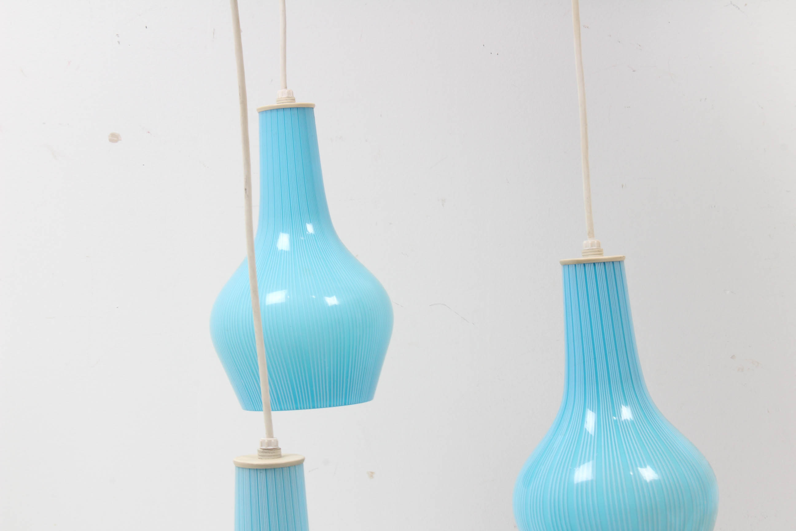 Mid Century Modern Art Glass Pendant Light