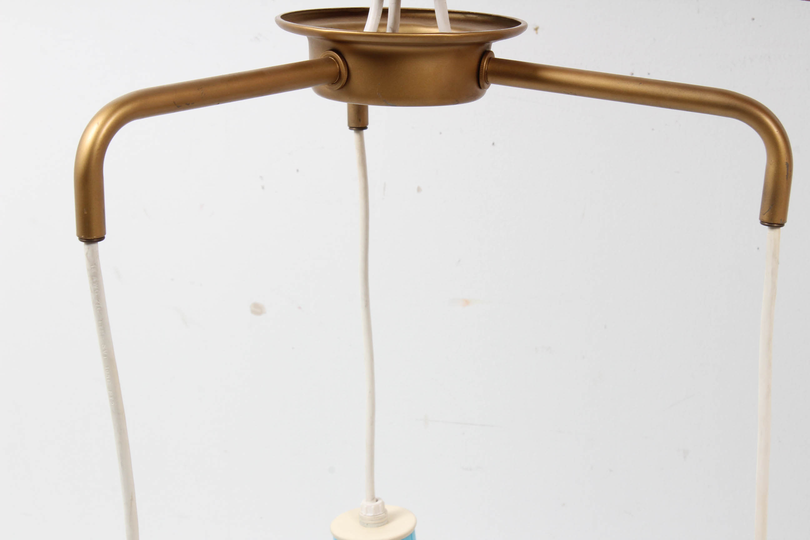 Mid Century Modern Art Glass Pendant Light