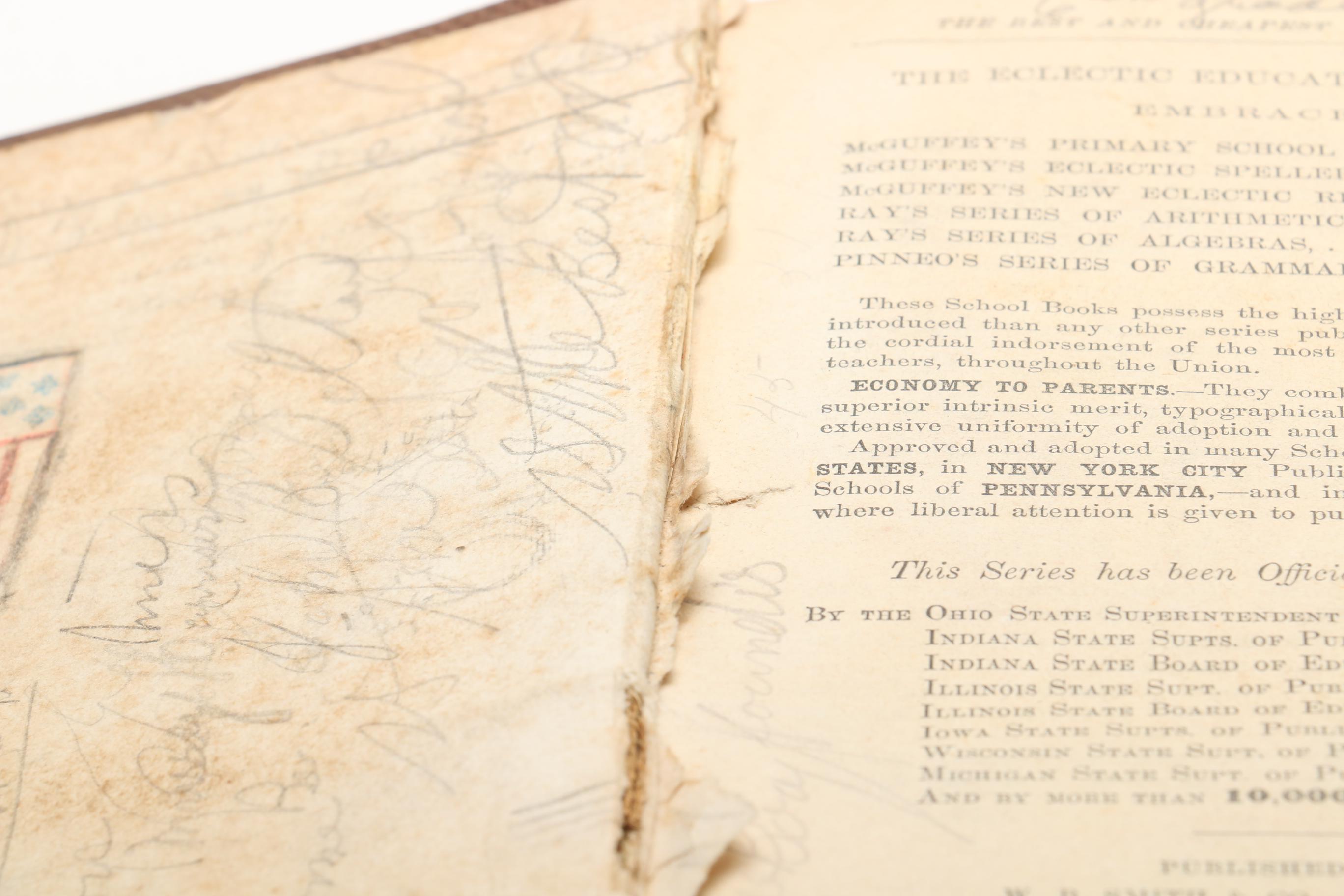 Pair of 1857 McGuffey School Readers