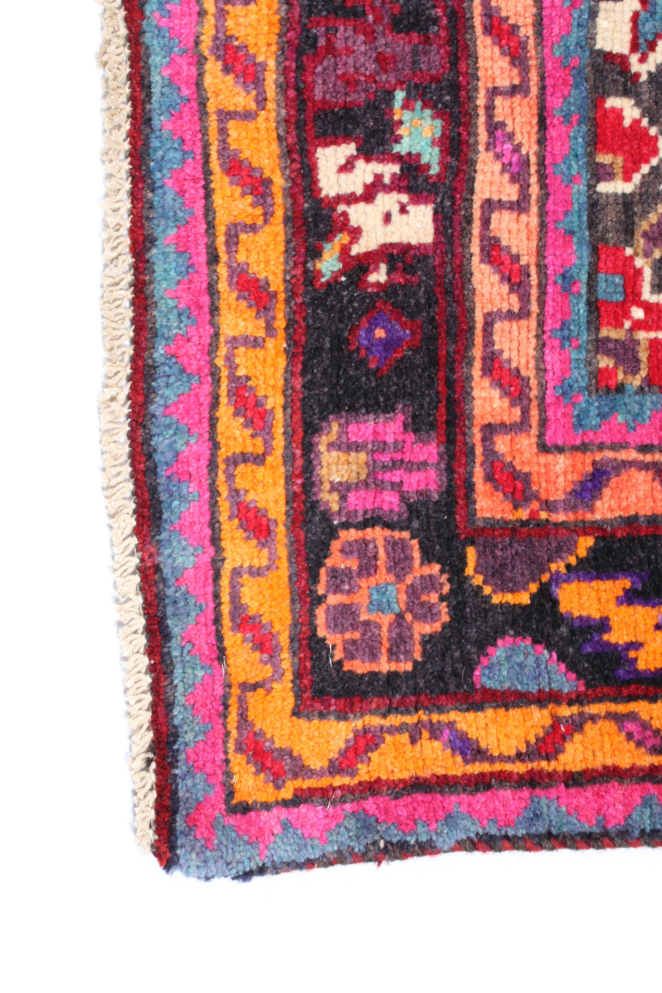 4'3 x 7'11 Vintage Hand-Knotted Persian Malayer Sarouk Area Rug